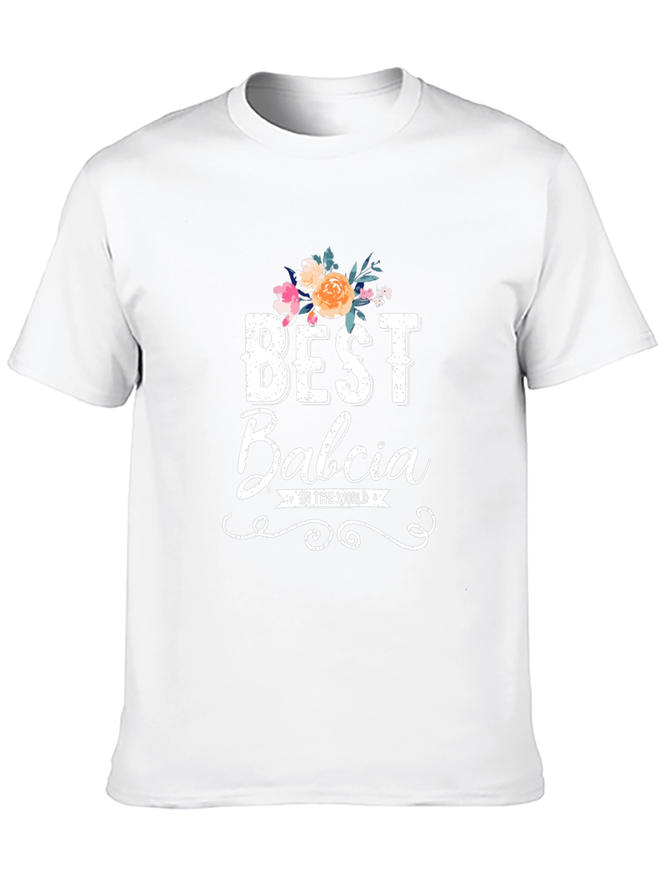 Best Babcia T-Shirt - Floral Design
