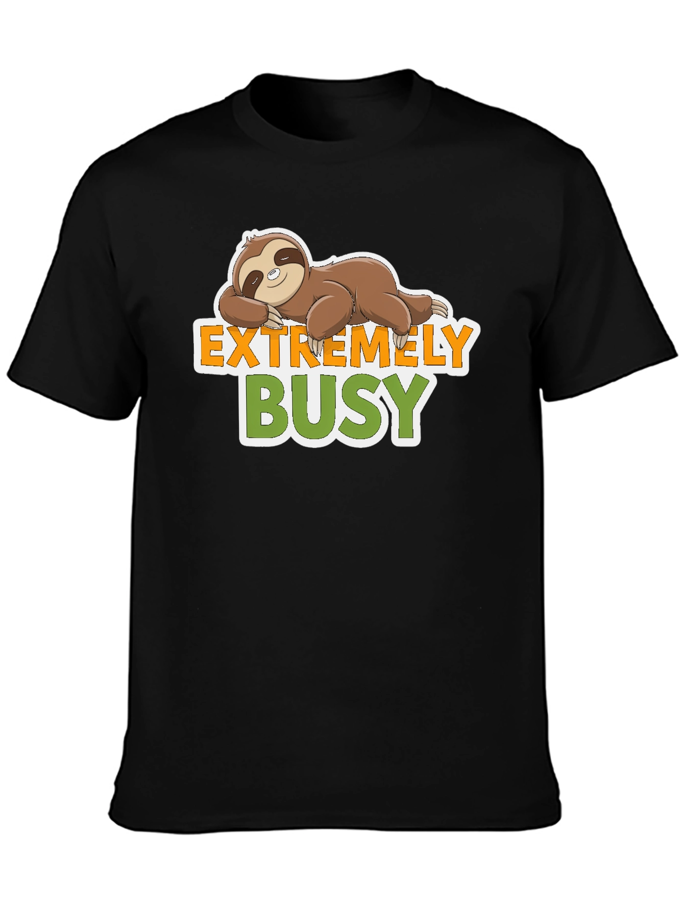Extremely Busy Sloth Graphic Tee - Relaxed & Fun