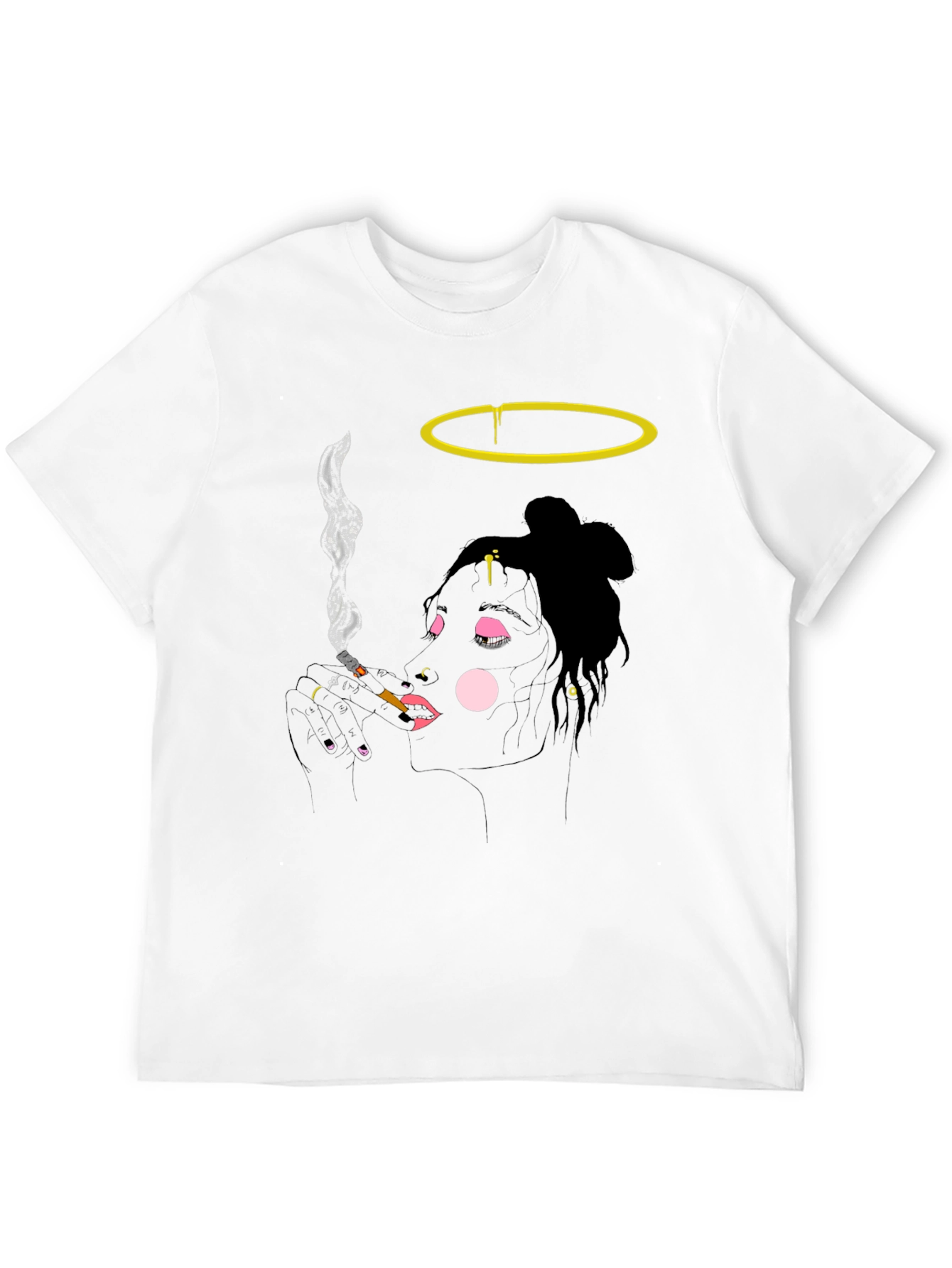 Smoking Angel Graphic Tee
