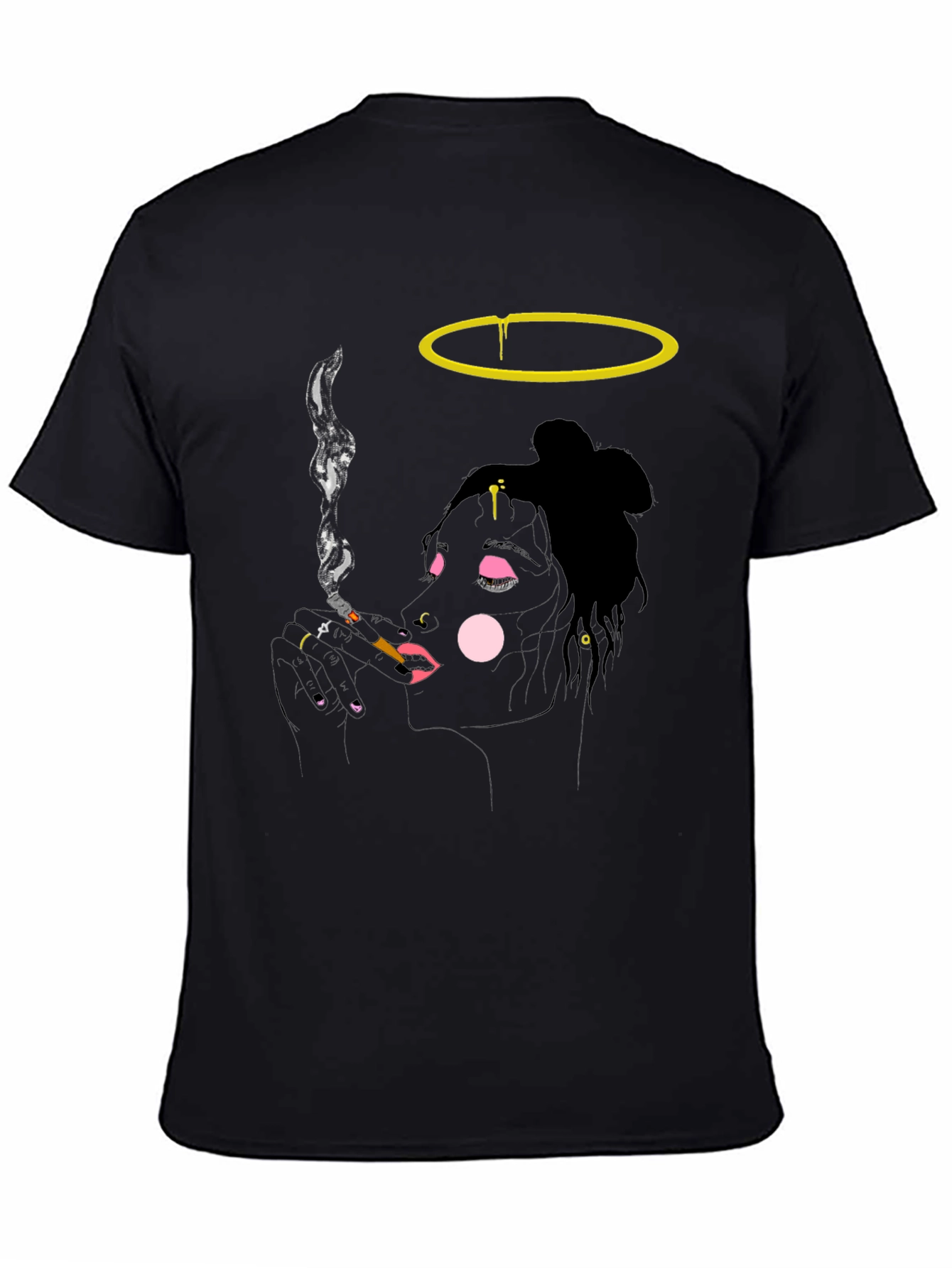 Smoking Angel Graphic Tee