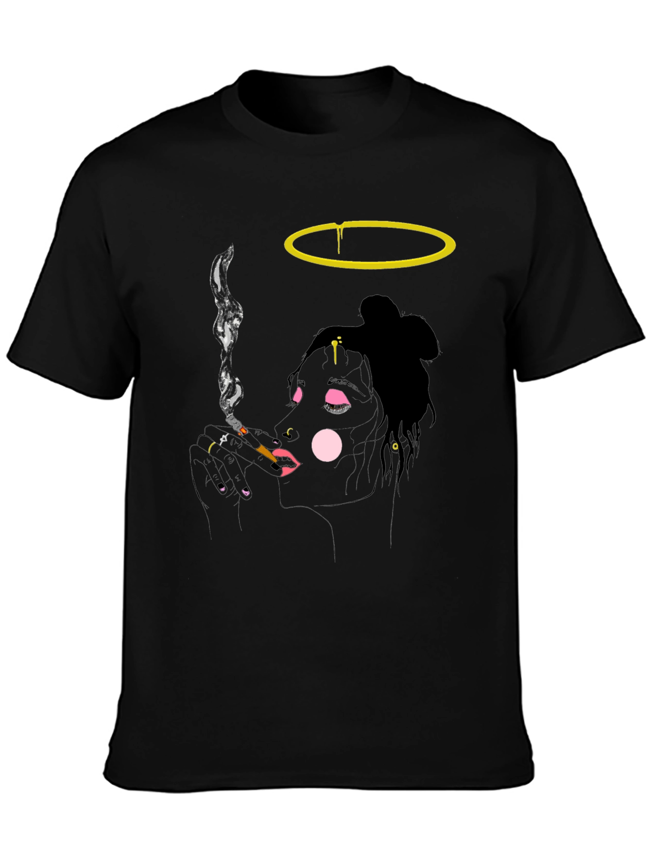 Smoking Angel Graphic Tee
