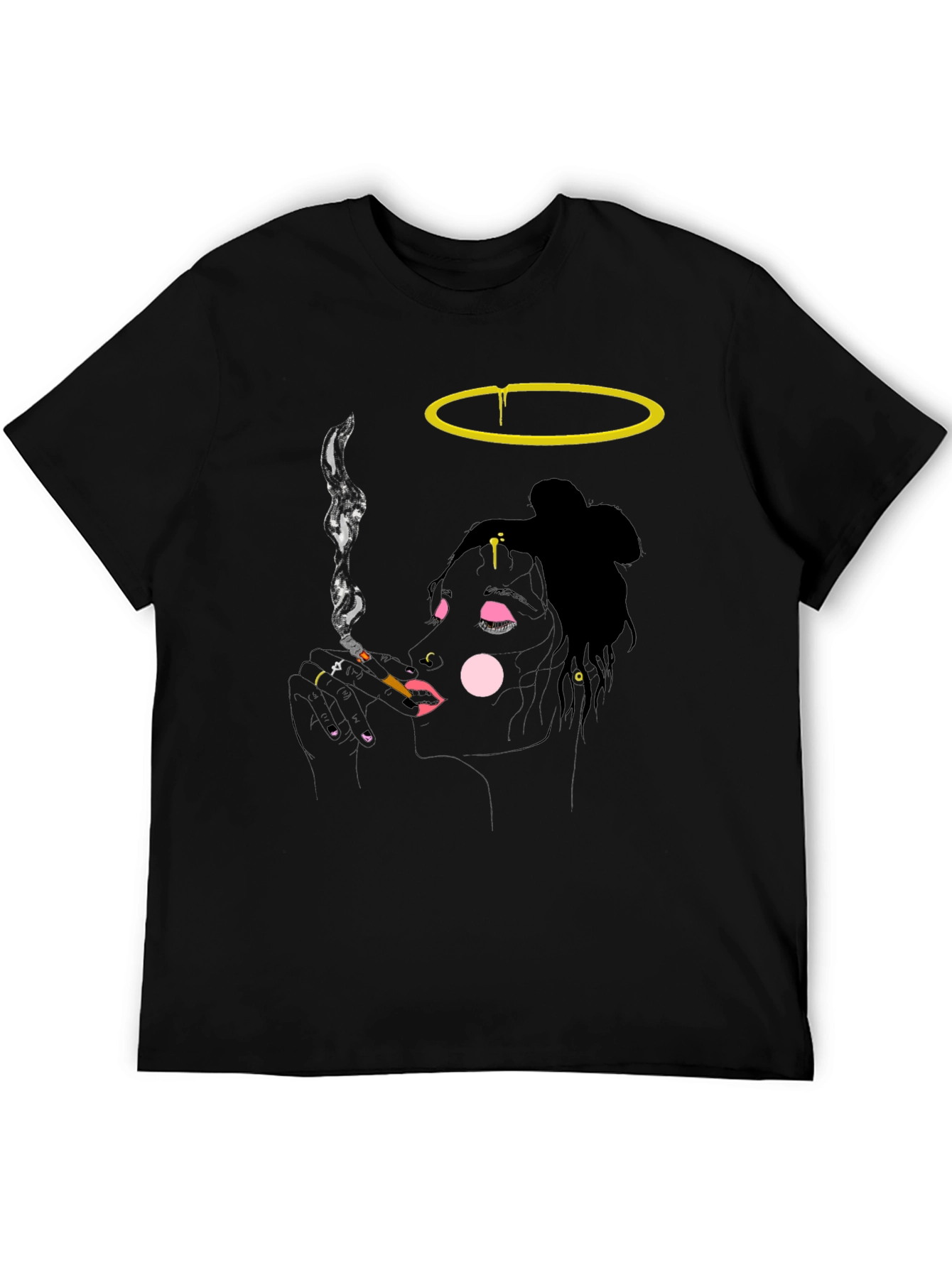 Smoking Angel Graphic Tee