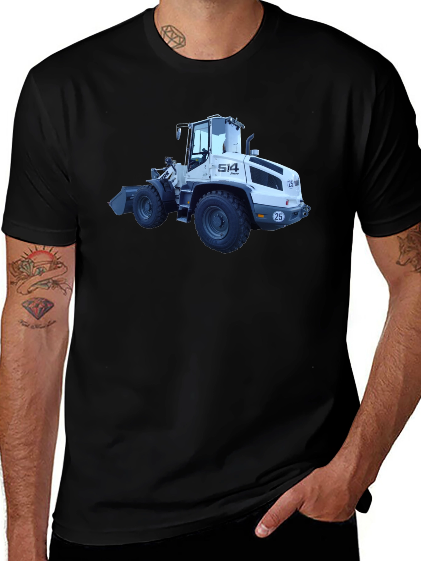 Bulldozer Graphic T-Shirt - Heavy Duty Style