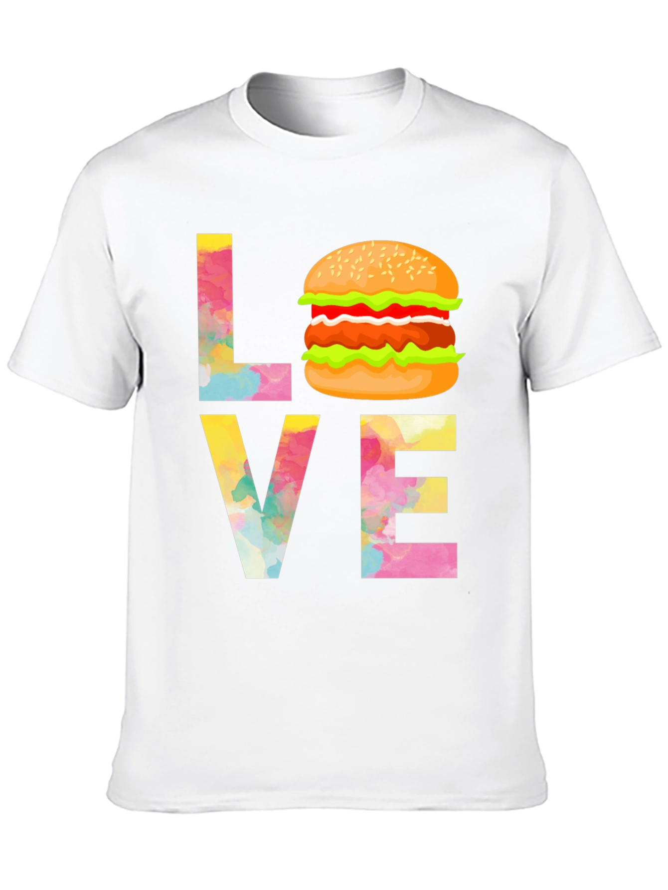 Love Burger Graphic Tee - Unisex Black T-Shirt