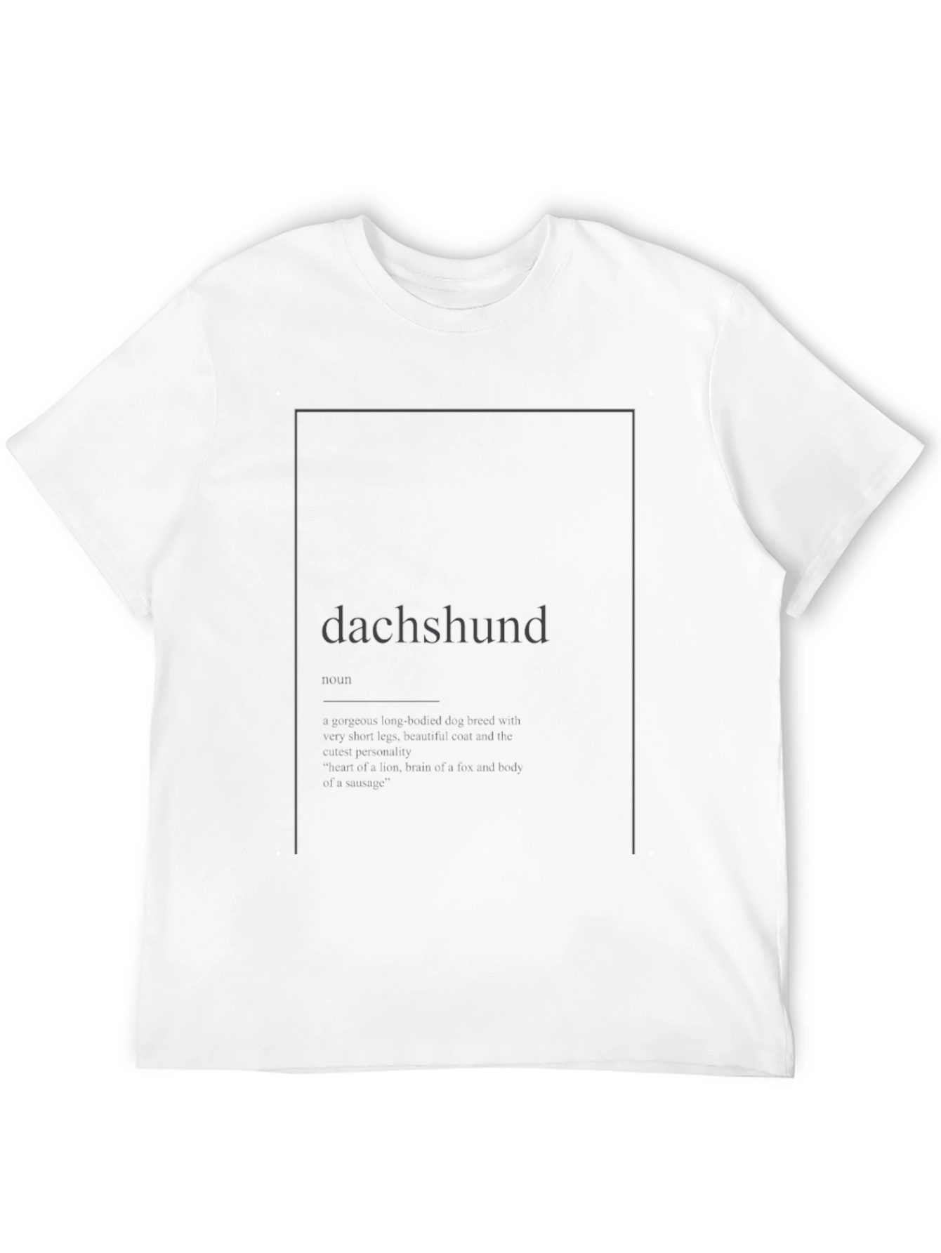 Dachshund Definition Black Graphic Tee