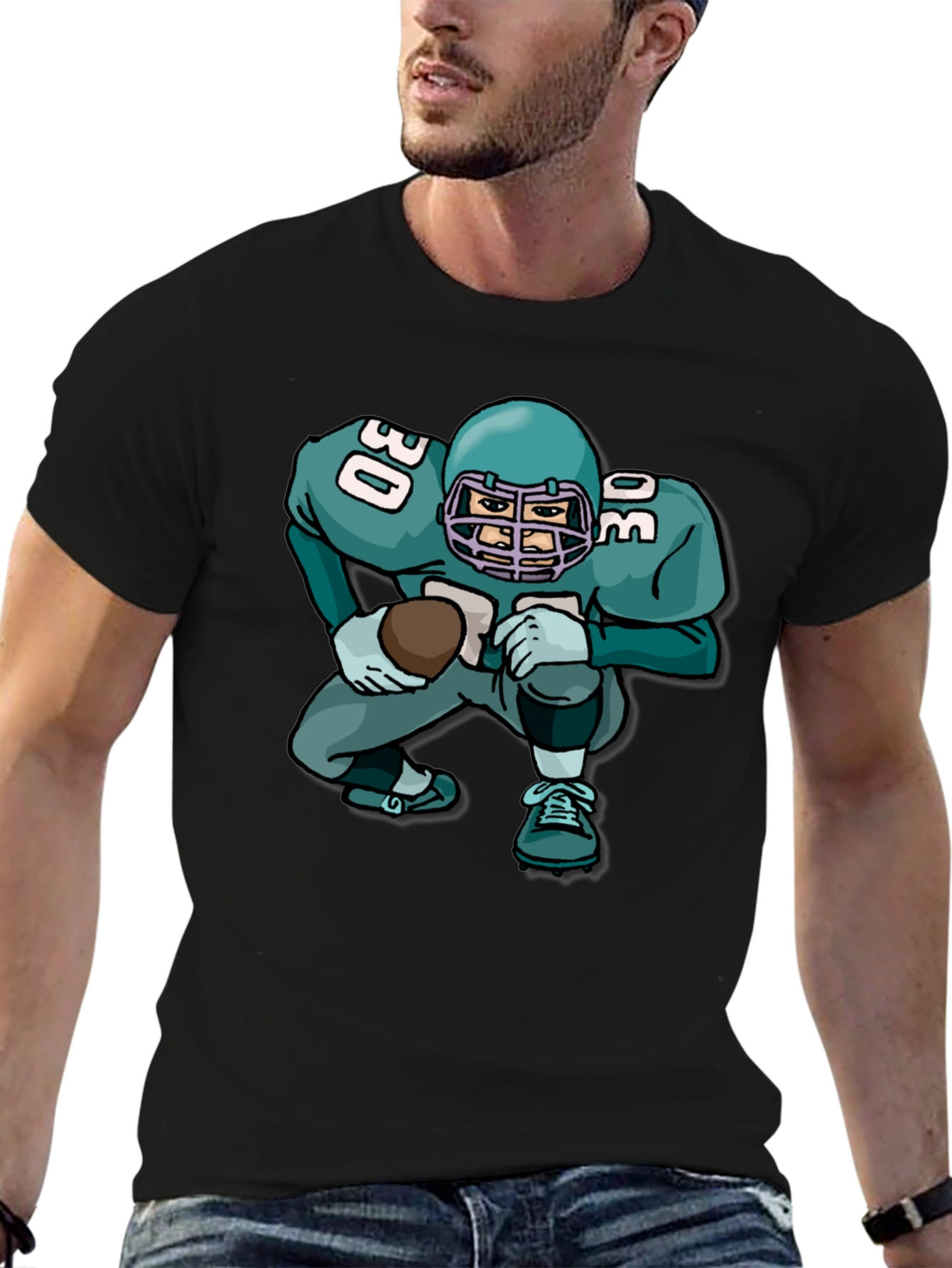Football Player Graphic Tee