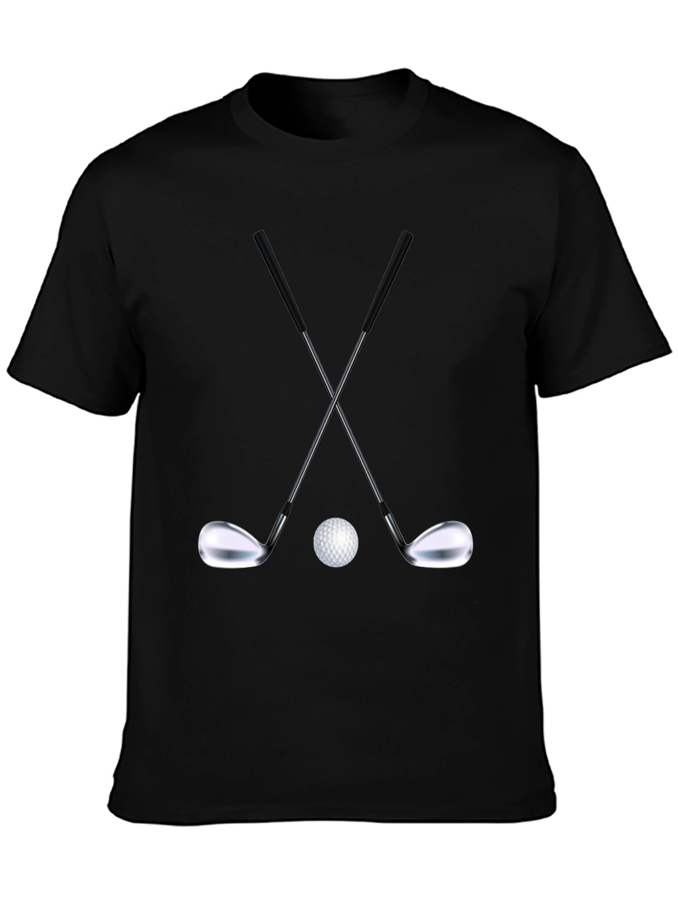 Golf Club Crossed T-Shirt - Black