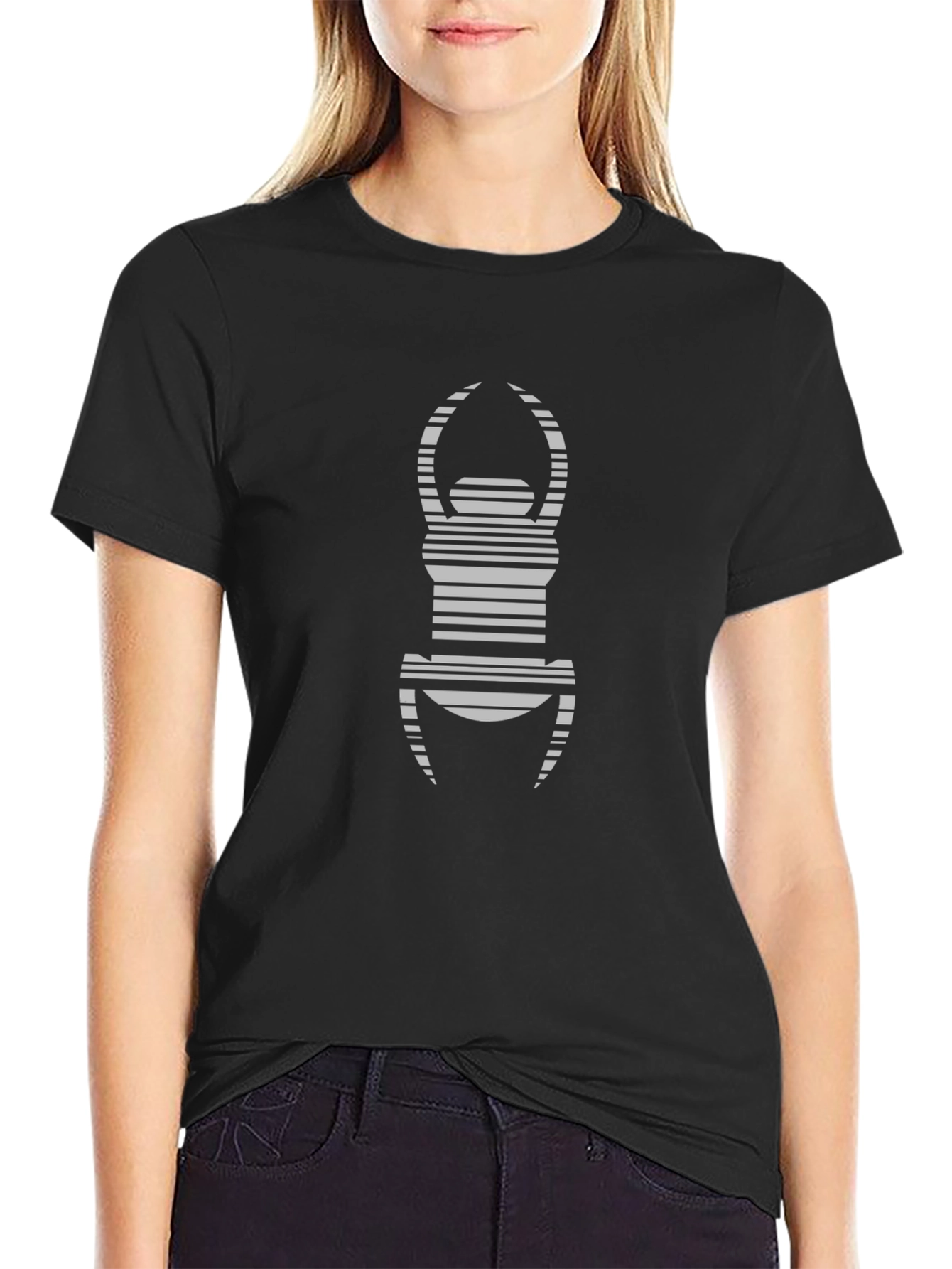 Barcode Beetle Graphic Tee - Black