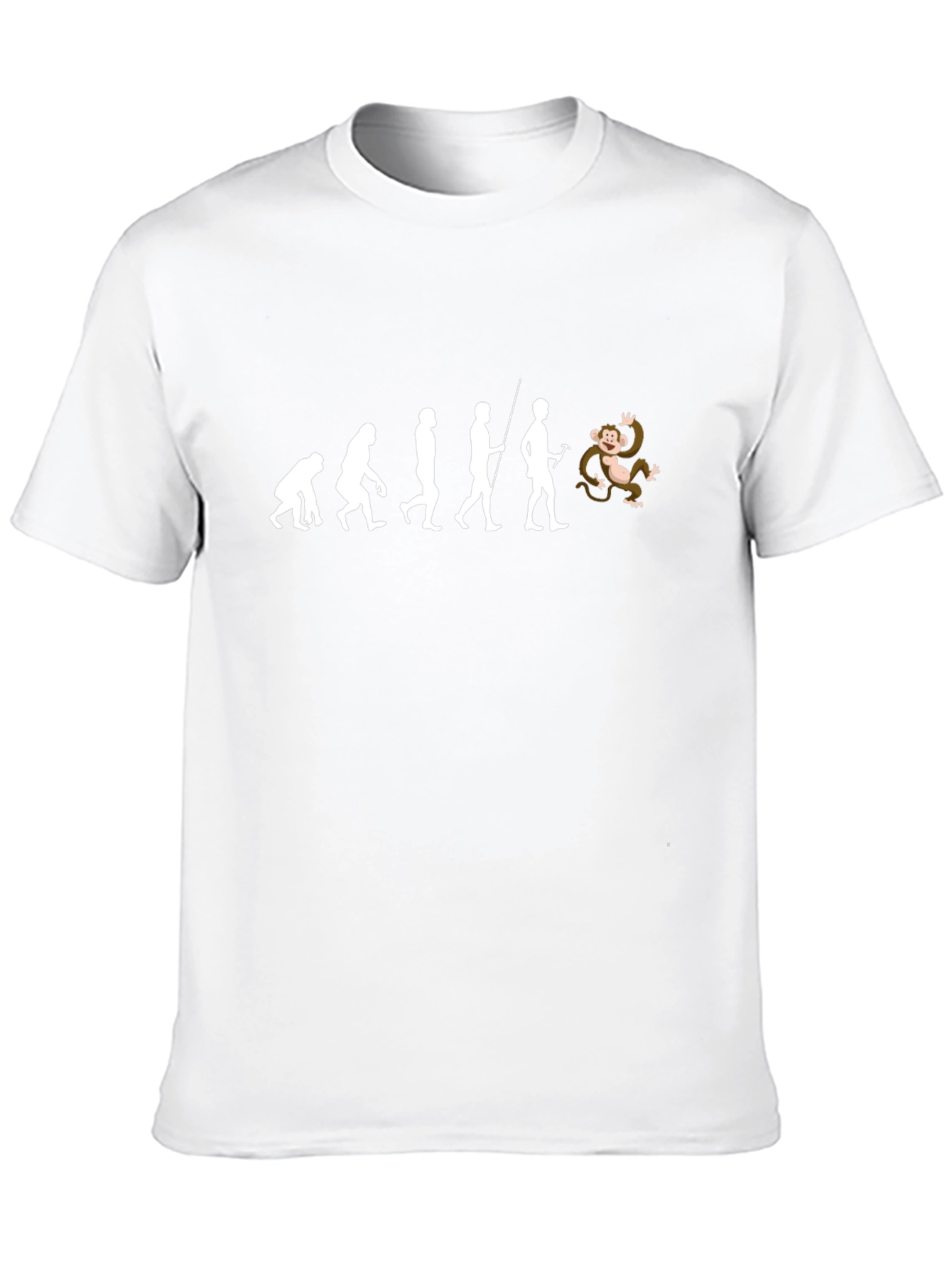 Evolution Monkeying Around Black T-Shirt