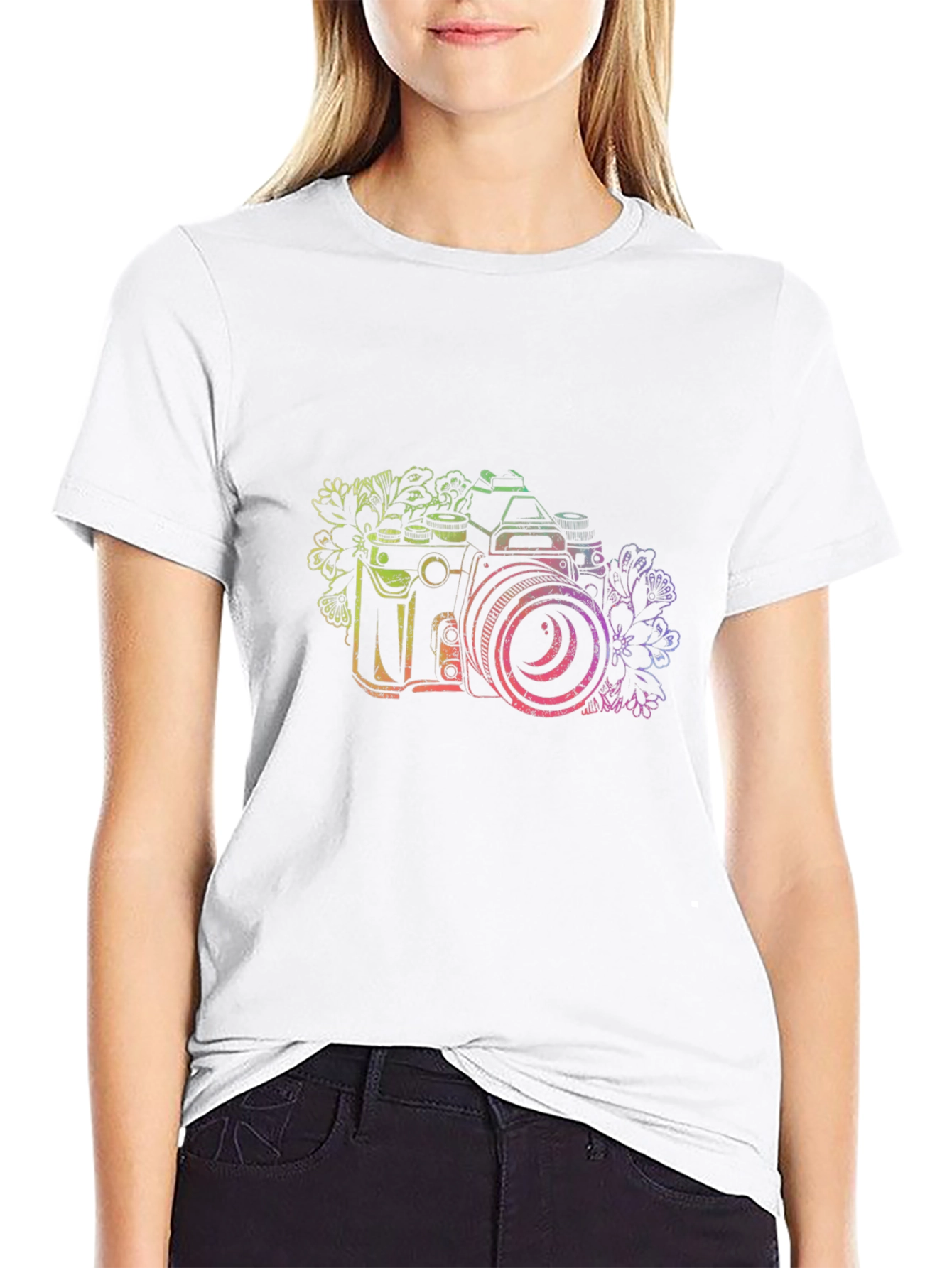 Camera Graphic Tee - Black Cotton