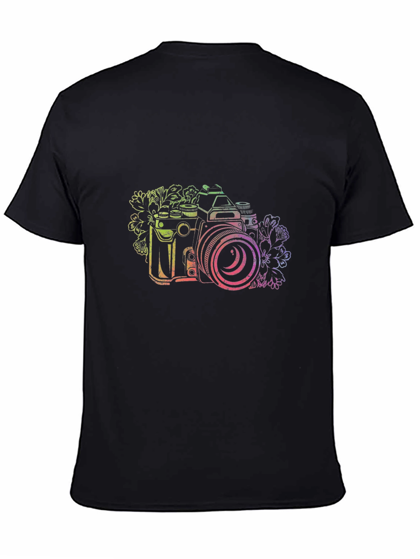 Camera Graphic Tee - Black Cotton
