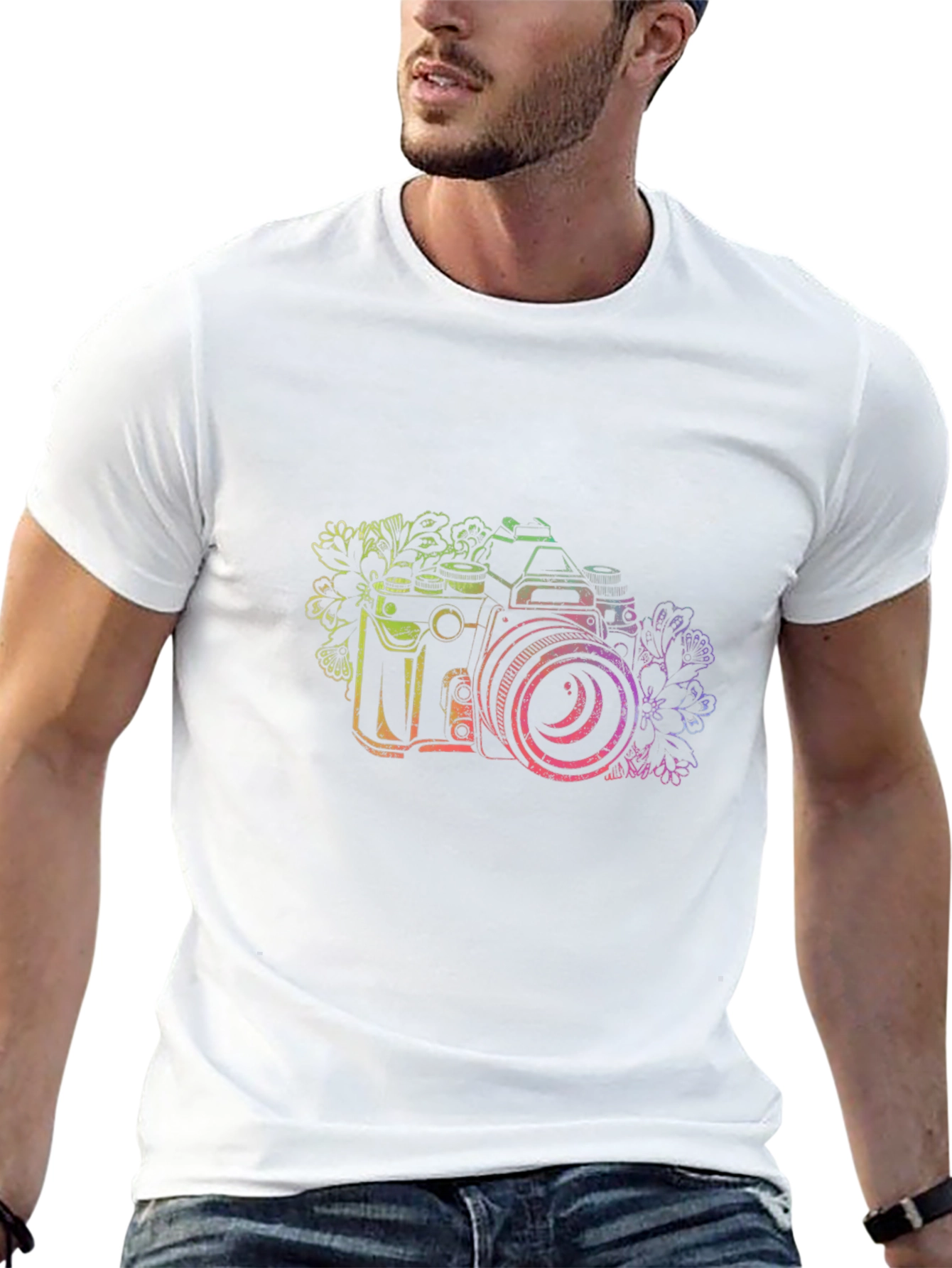 Camera Graphic Tee - Black Cotton
