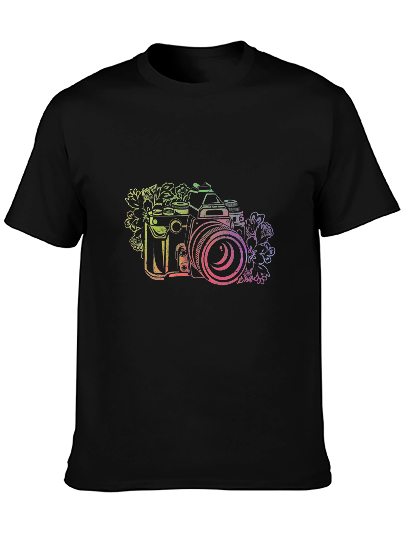 Camera Graphic Tee - Black Cotton