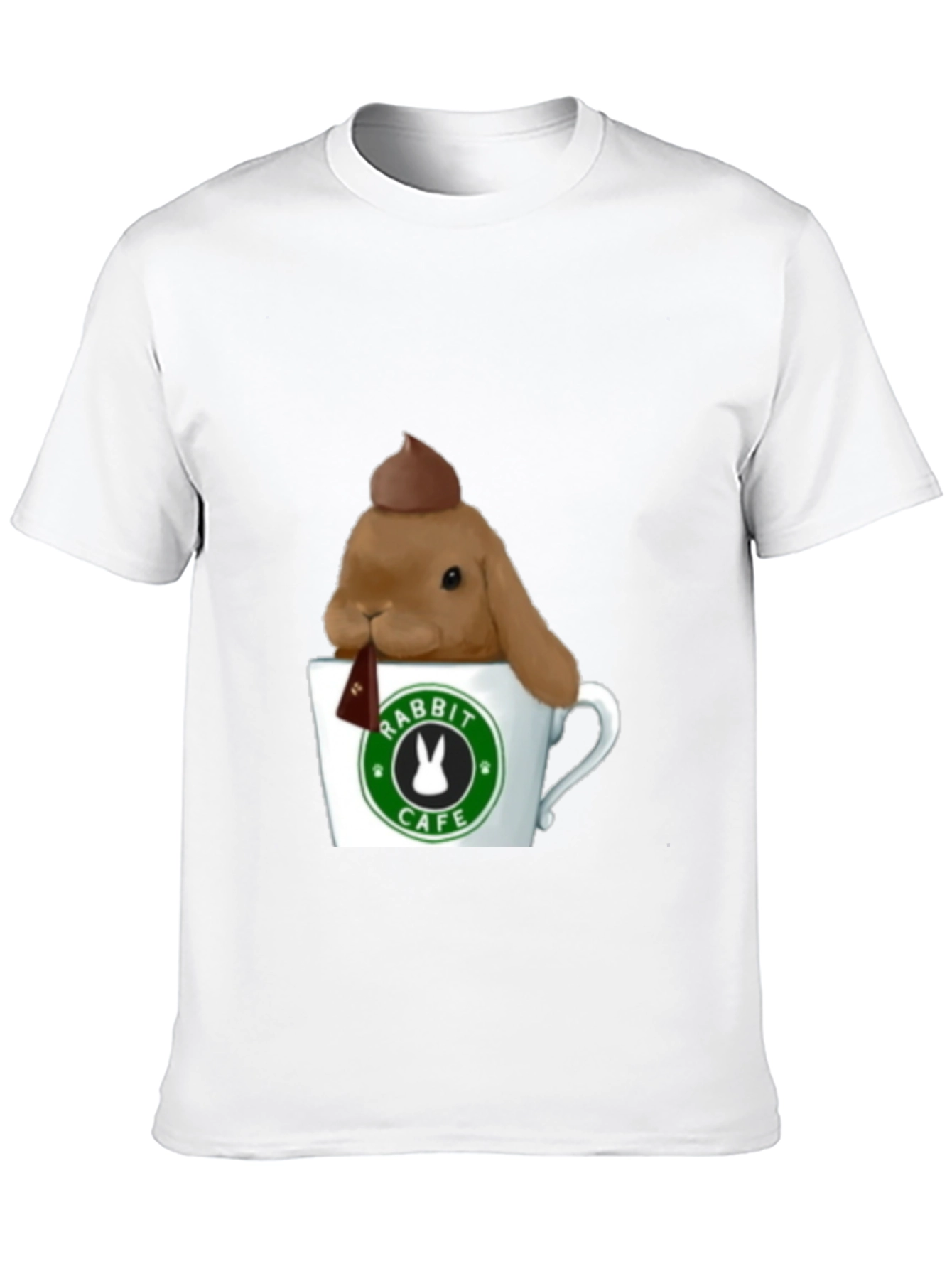 Rabbit Cafe Tee - Cute Bunny T-Shirt