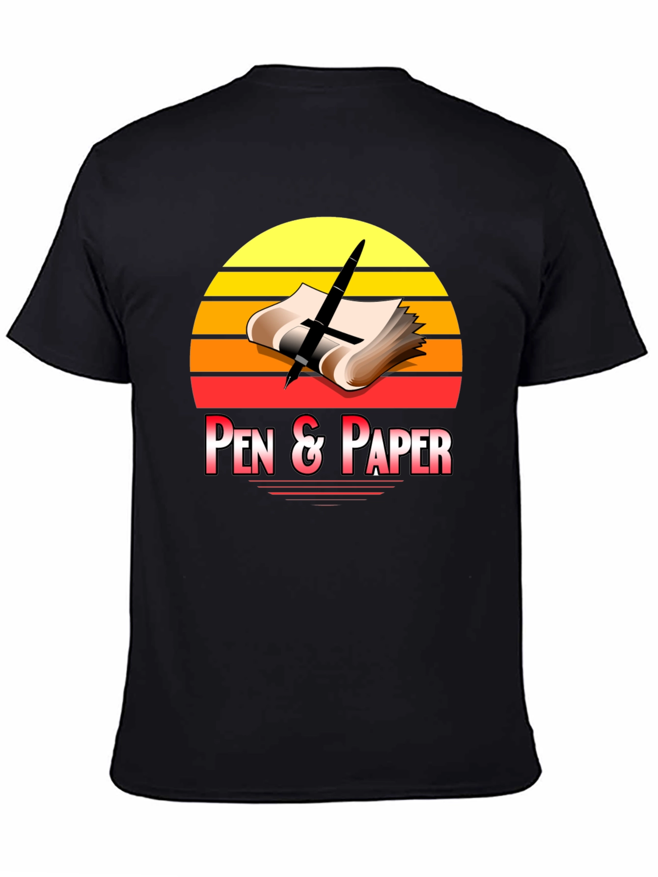 Pen and Paper Graphic Tee Retro Design