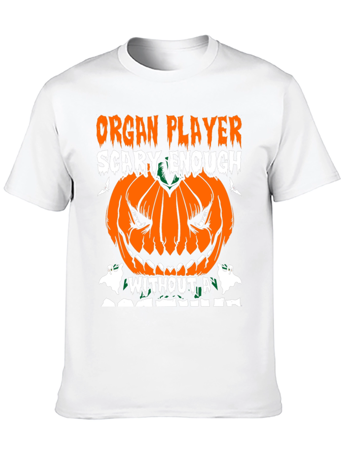 Organ Player Halloween Pumpkin Graphic Tee