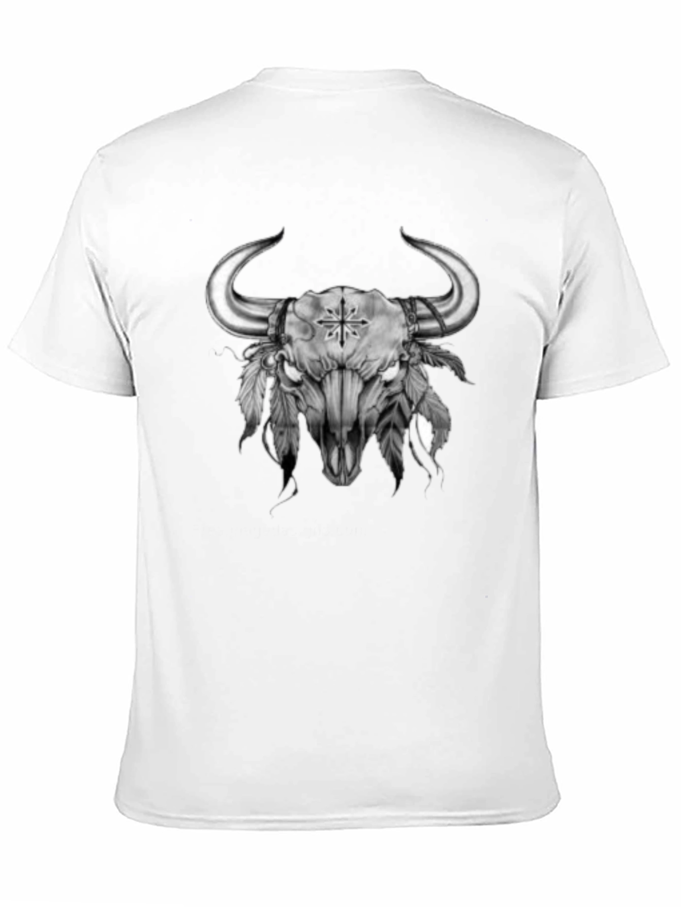 Bull Skull Graphic Tee - Western Style