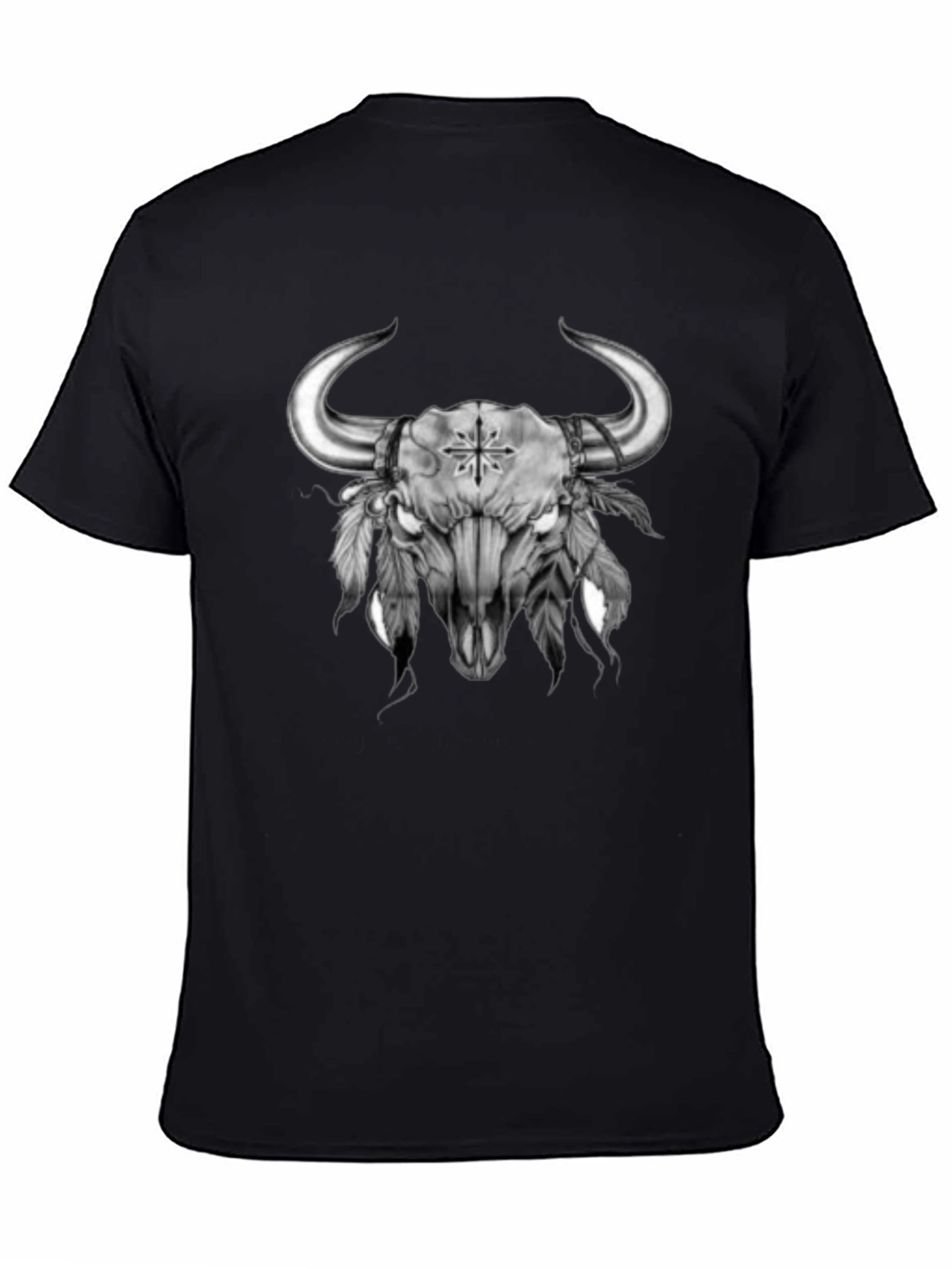 Bull Skull Graphic Tee - Western Style