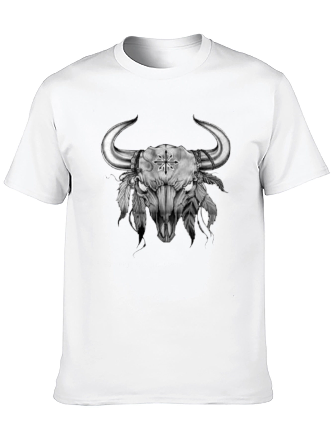 Bull Skull Graphic Tee - Western Style