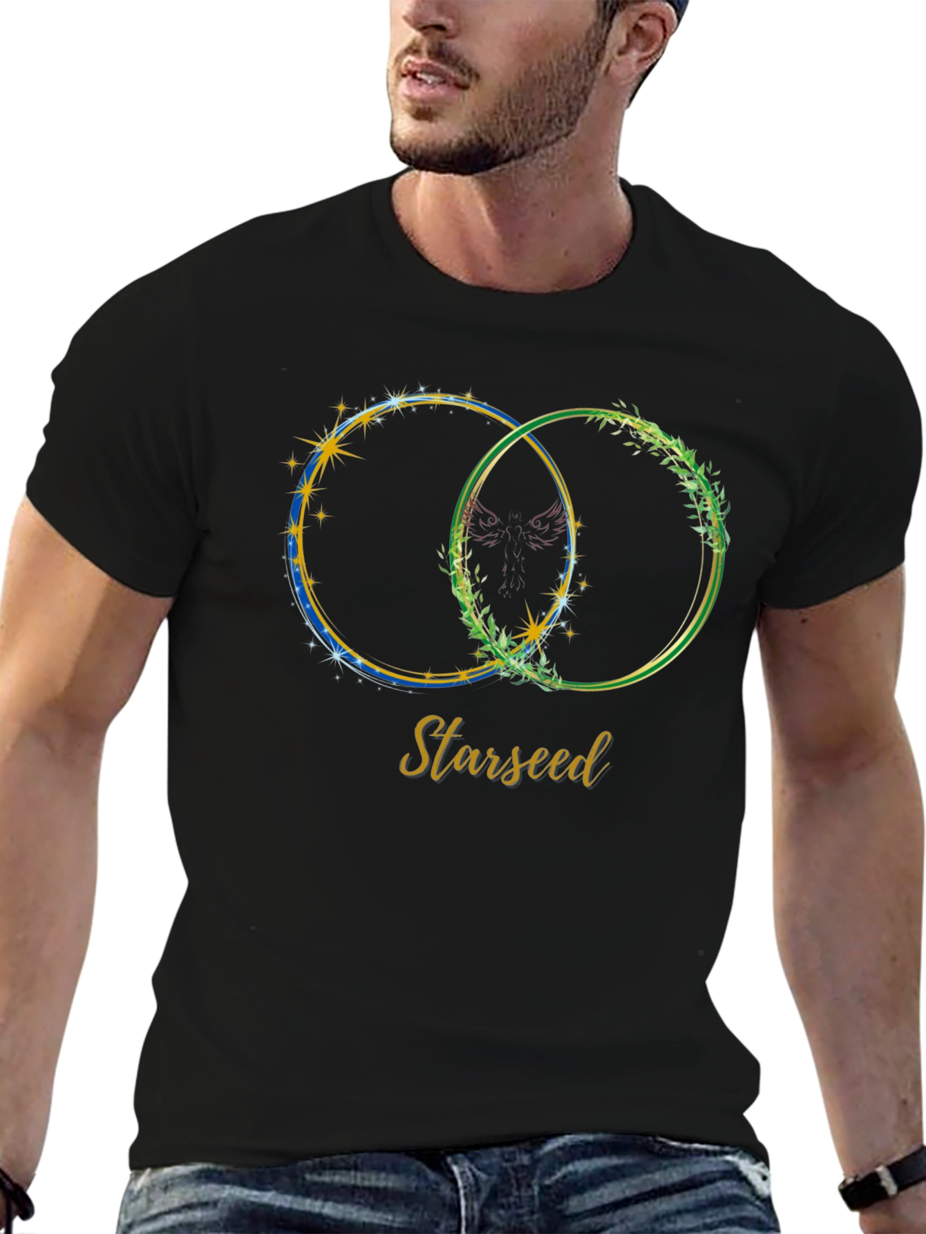 Starseed Graphic Print Tee - Black Casual T-Shirt