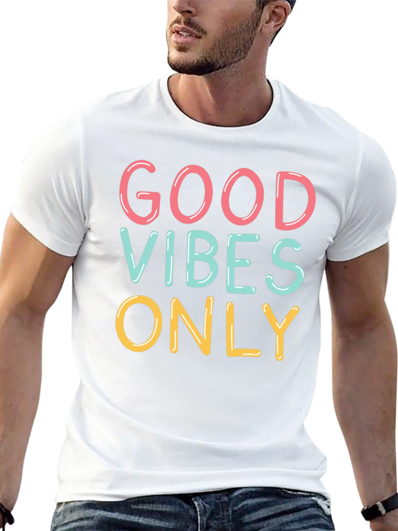 Good Vibes Only Graphic Tee - Trendy Casual Shirt