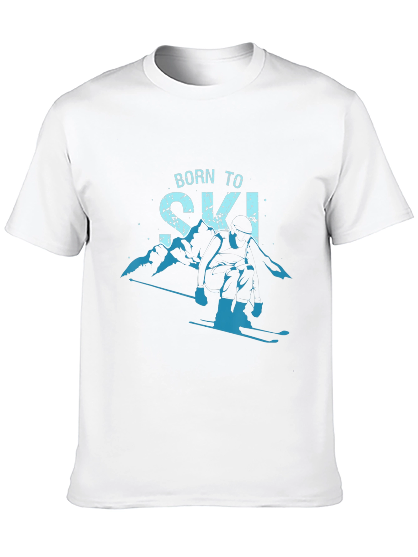 Born To Ski T-Shirt Mountain Graphic Tee