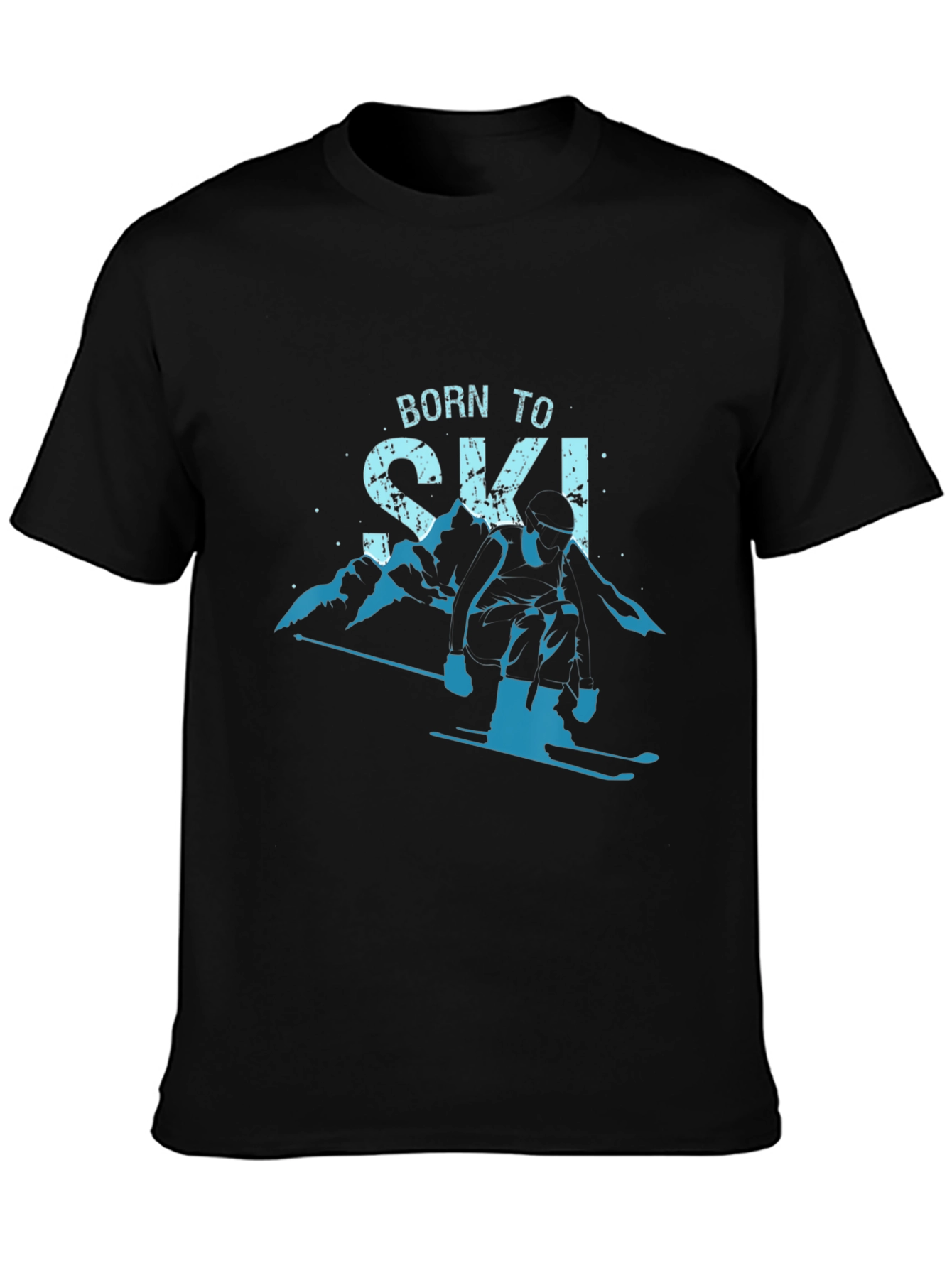 Born To Ski T-Shirt Mountain Graphic Tee