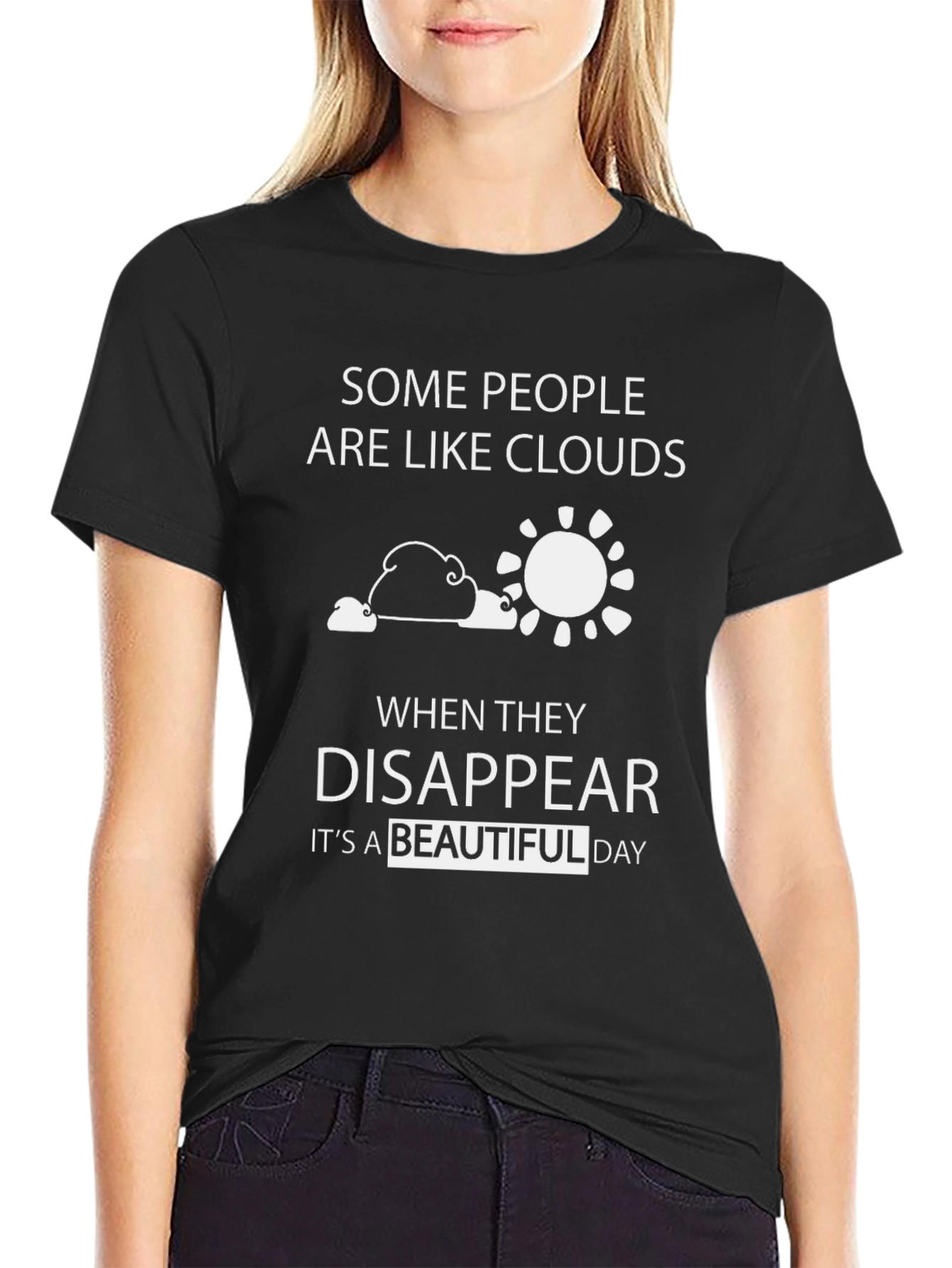Funny Cloud Disappear Graphic T-Shirt