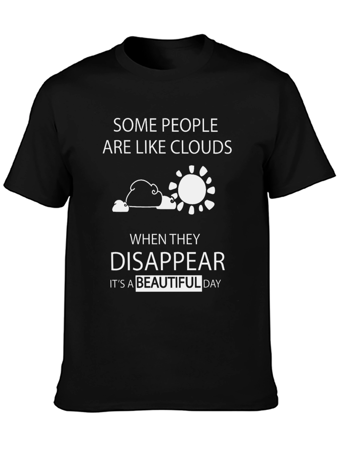 Funny Cloud Disappear Graphic T-Shirt