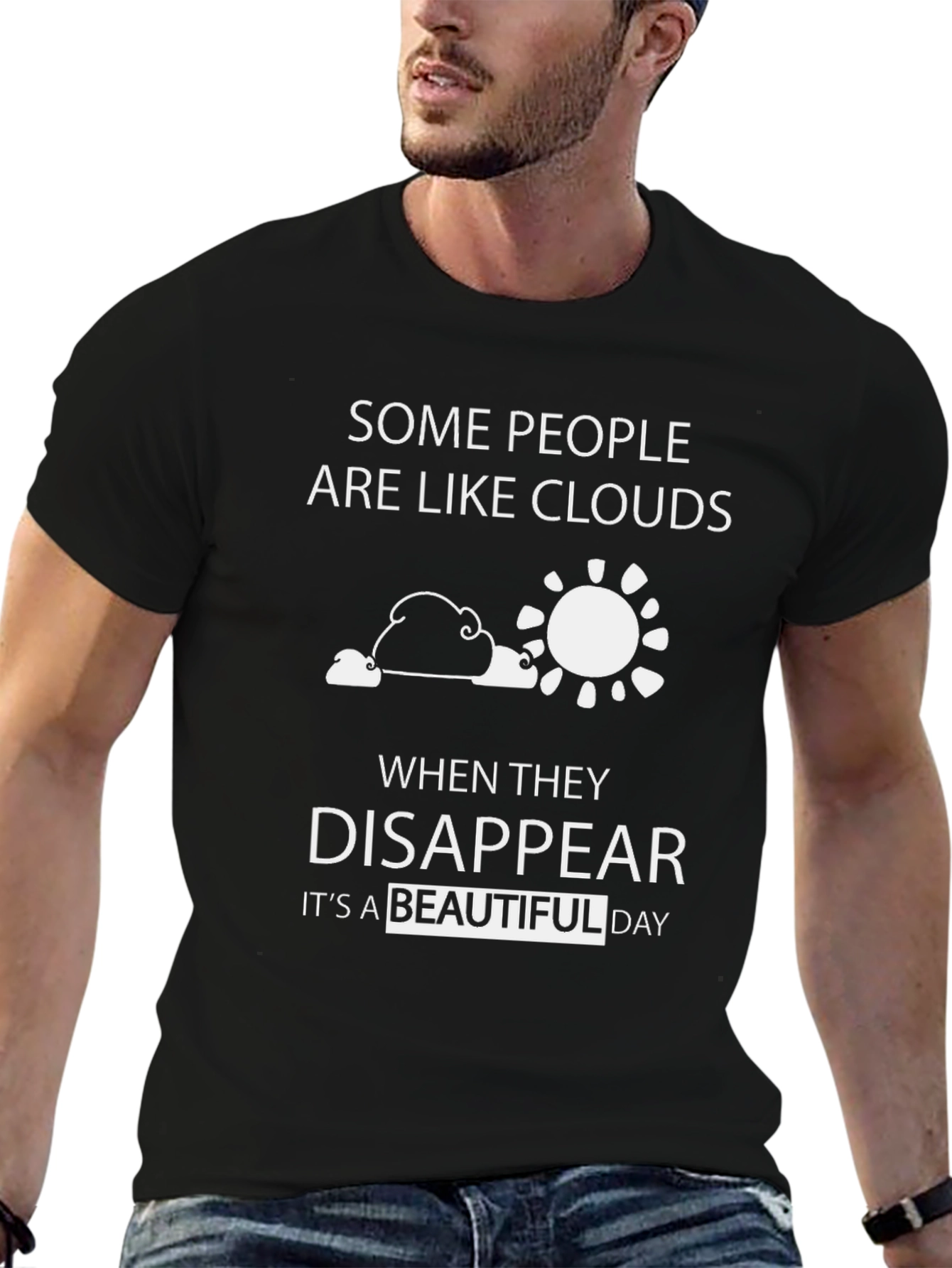 Funny Cloud Disappear Graphic T-Shirt
