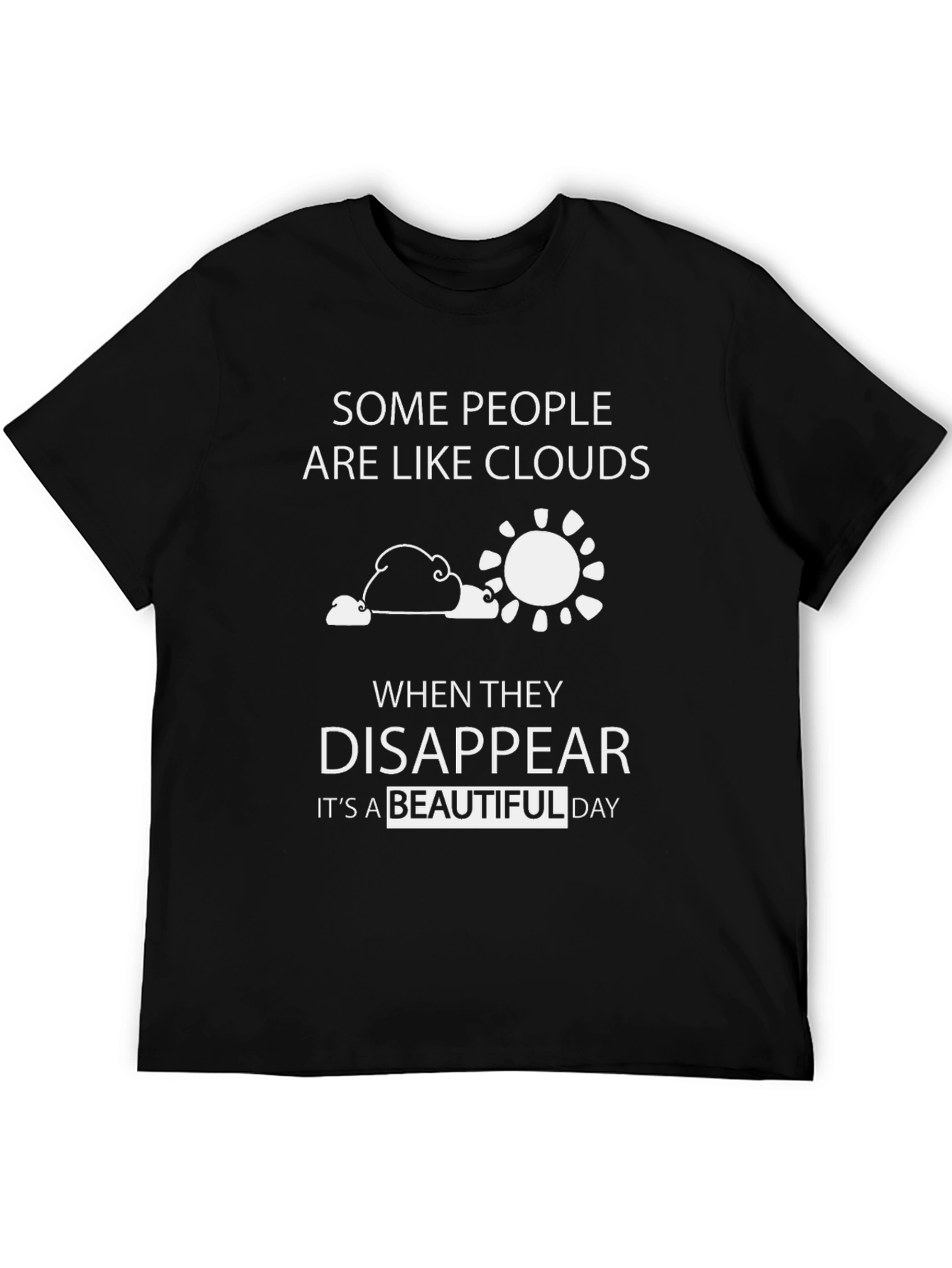 Funny Cloud Disappear Graphic T-Shirt