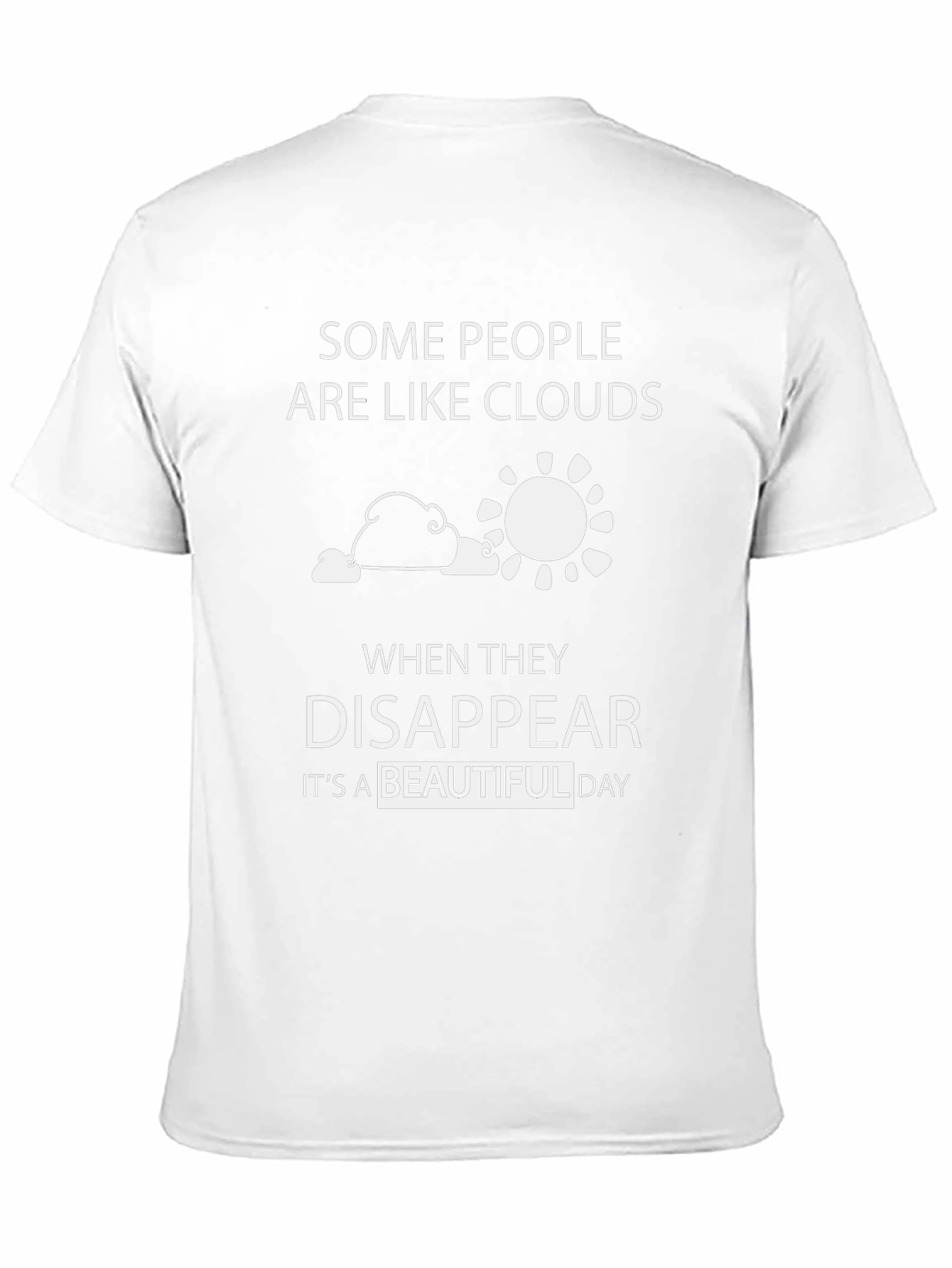 Funny Cloud Disappear Graphic T-Shirt