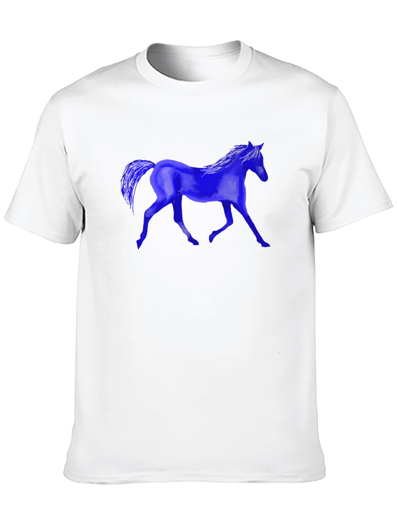 Blue Horse Graphic T-Shirt