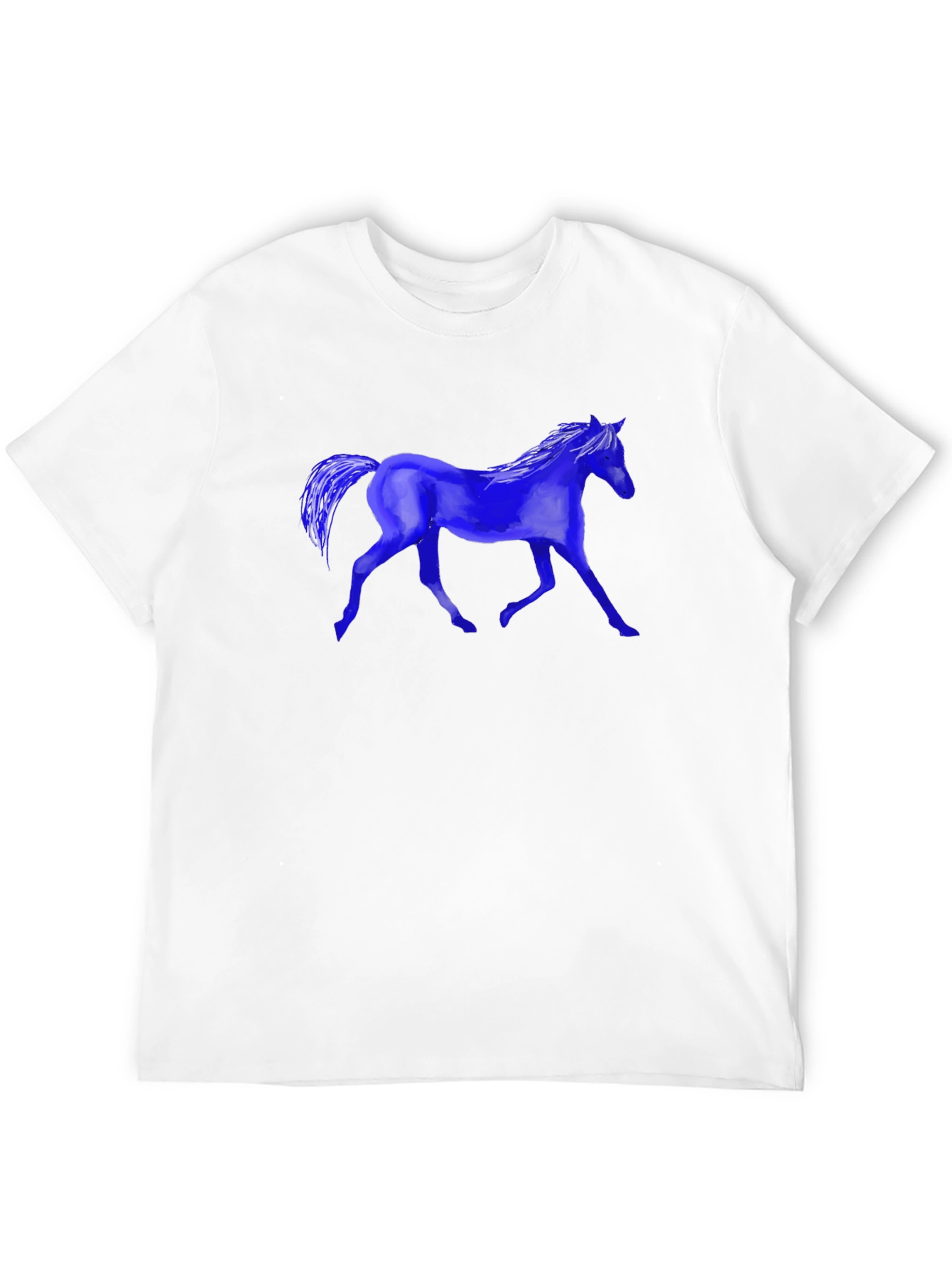 Blue Horse Graphic T-Shirt
