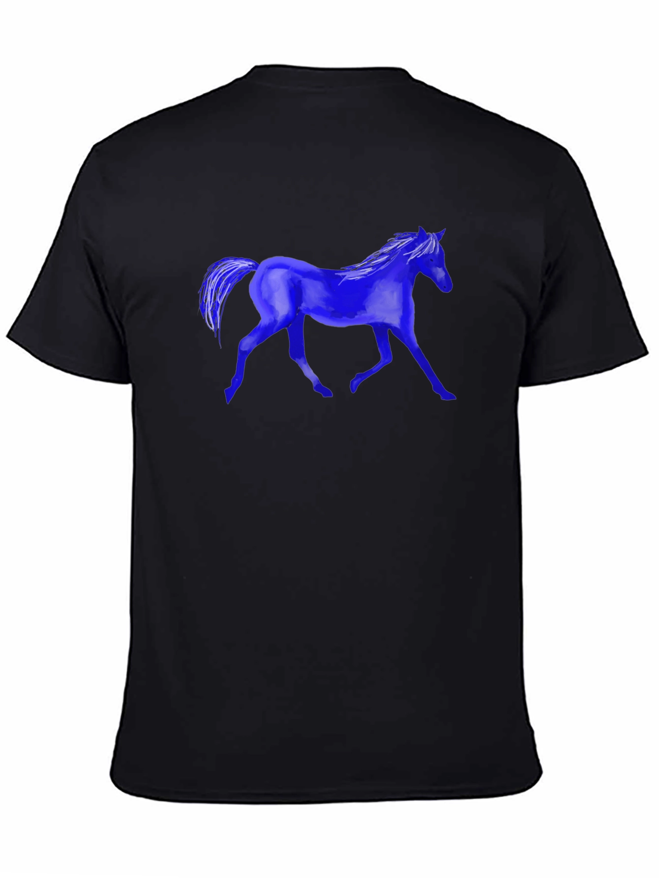 Blue Horse Graphic T-Shirt