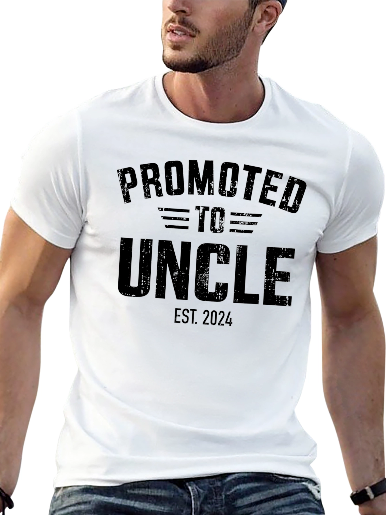 Promoted to Uncle Est. 2024 Mens Graphic Tee