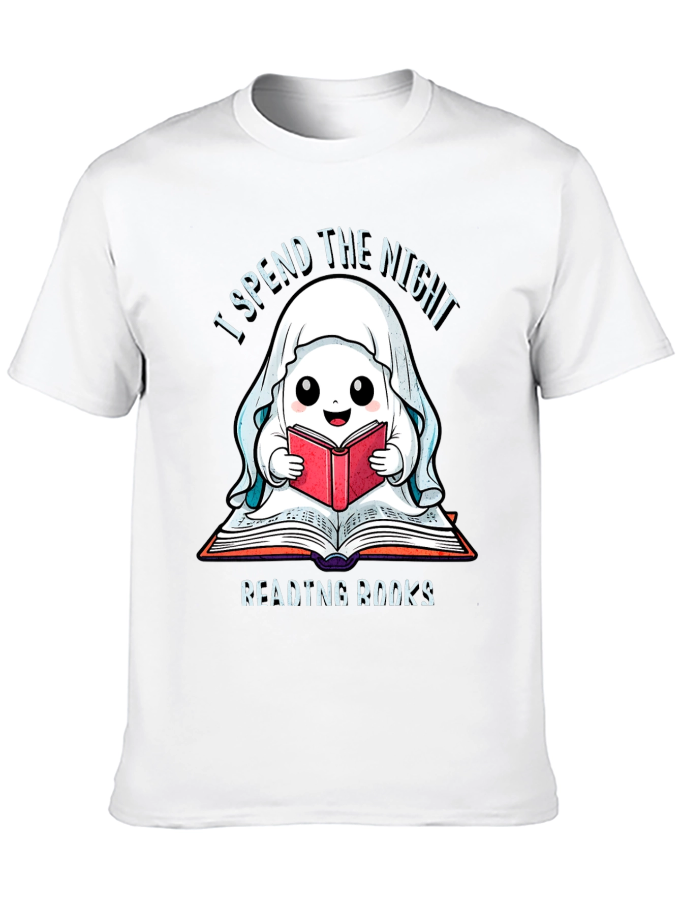 Ghost Reading Books T-Shirt