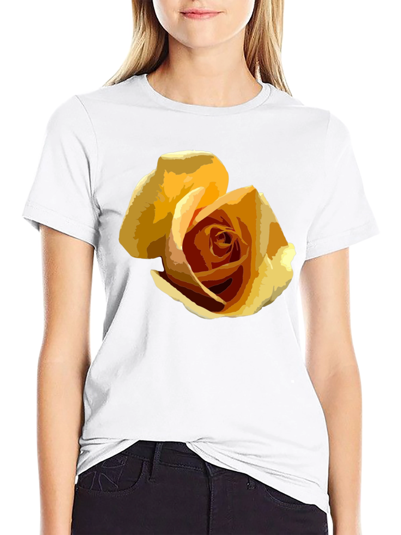 Rose Graphic T-Shirt - Modern Artistic Tee