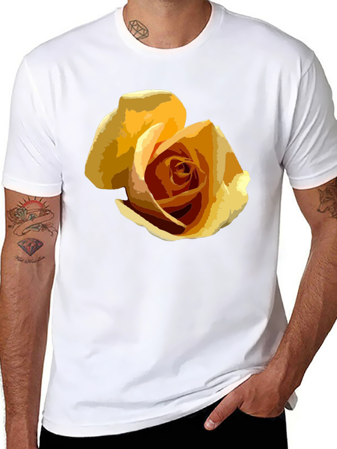 Rose Graphic T-Shirt - Modern Artistic Tee