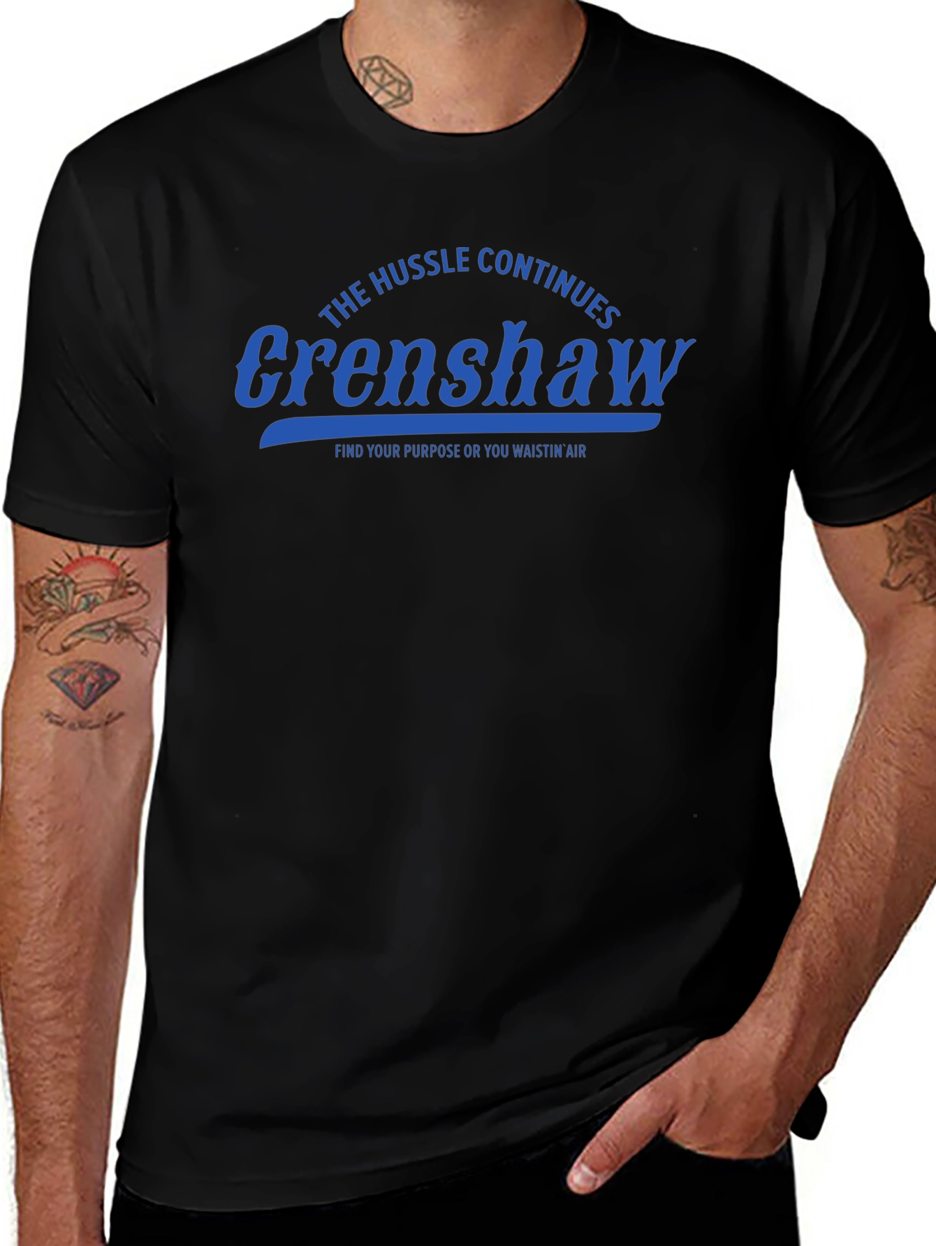 The Hussle Continues Crenshaw Black T-Shirt