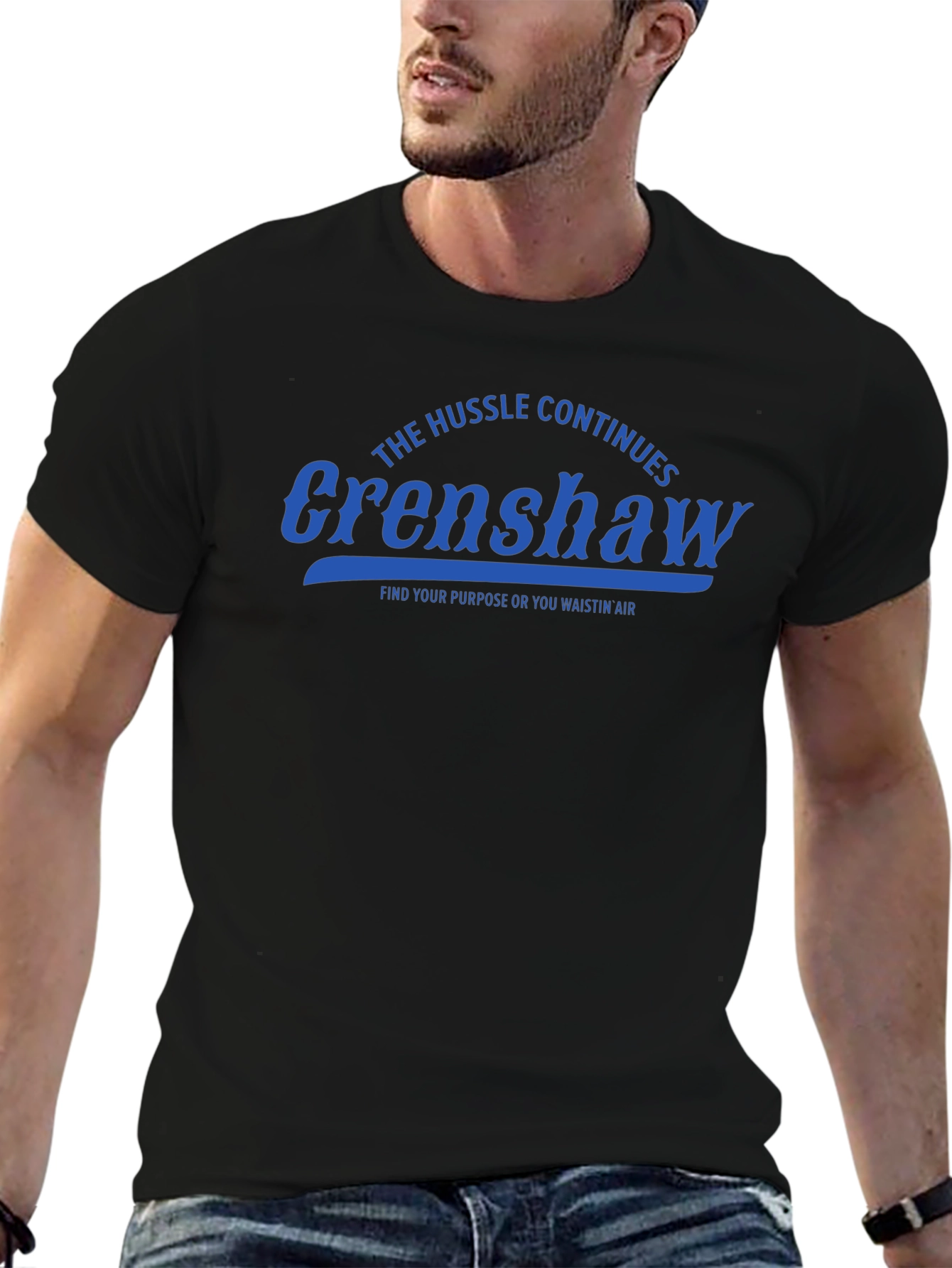 The Hussle Continues Crenshaw Black T-Shirt