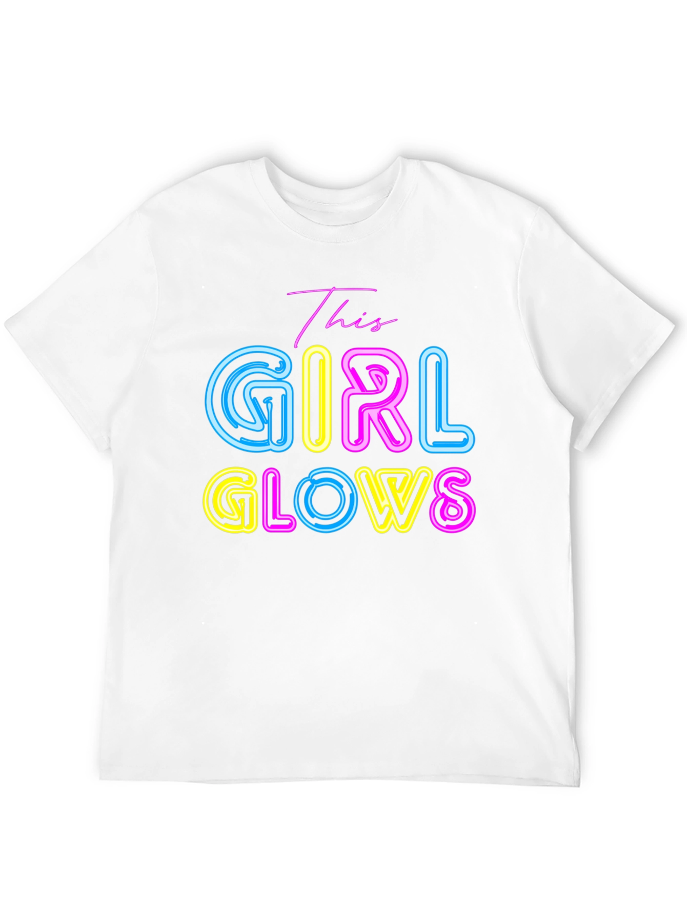 This Girl Glows T-Shirt - Neon Graphic Tee