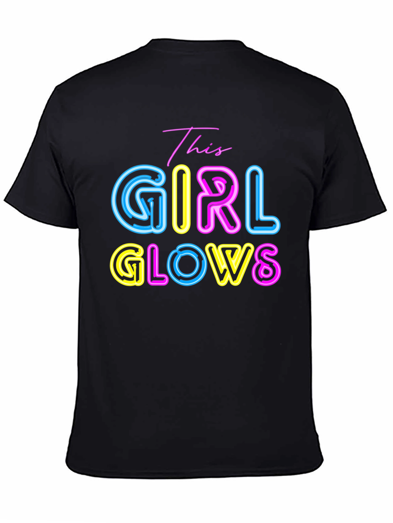 This Girl Glows T-Shirt - Neon Graphic Tee