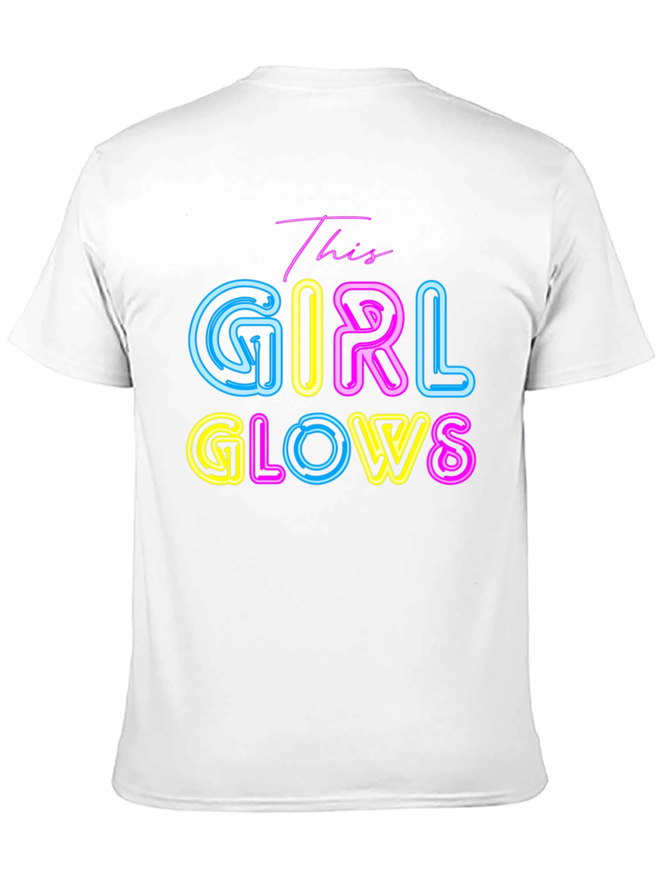 This Girl Glows T-Shirt - Neon Graphic Tee