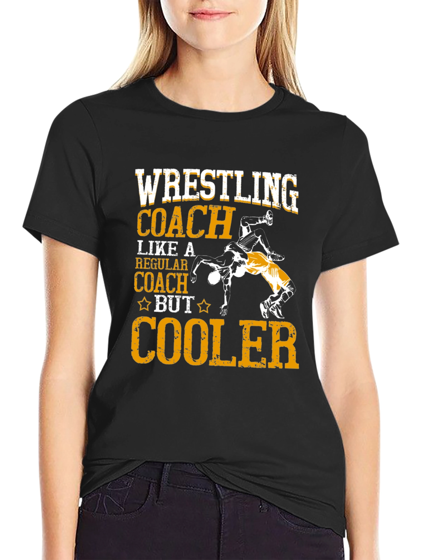 Wrestling Coach T-Shirt - Cooler Design