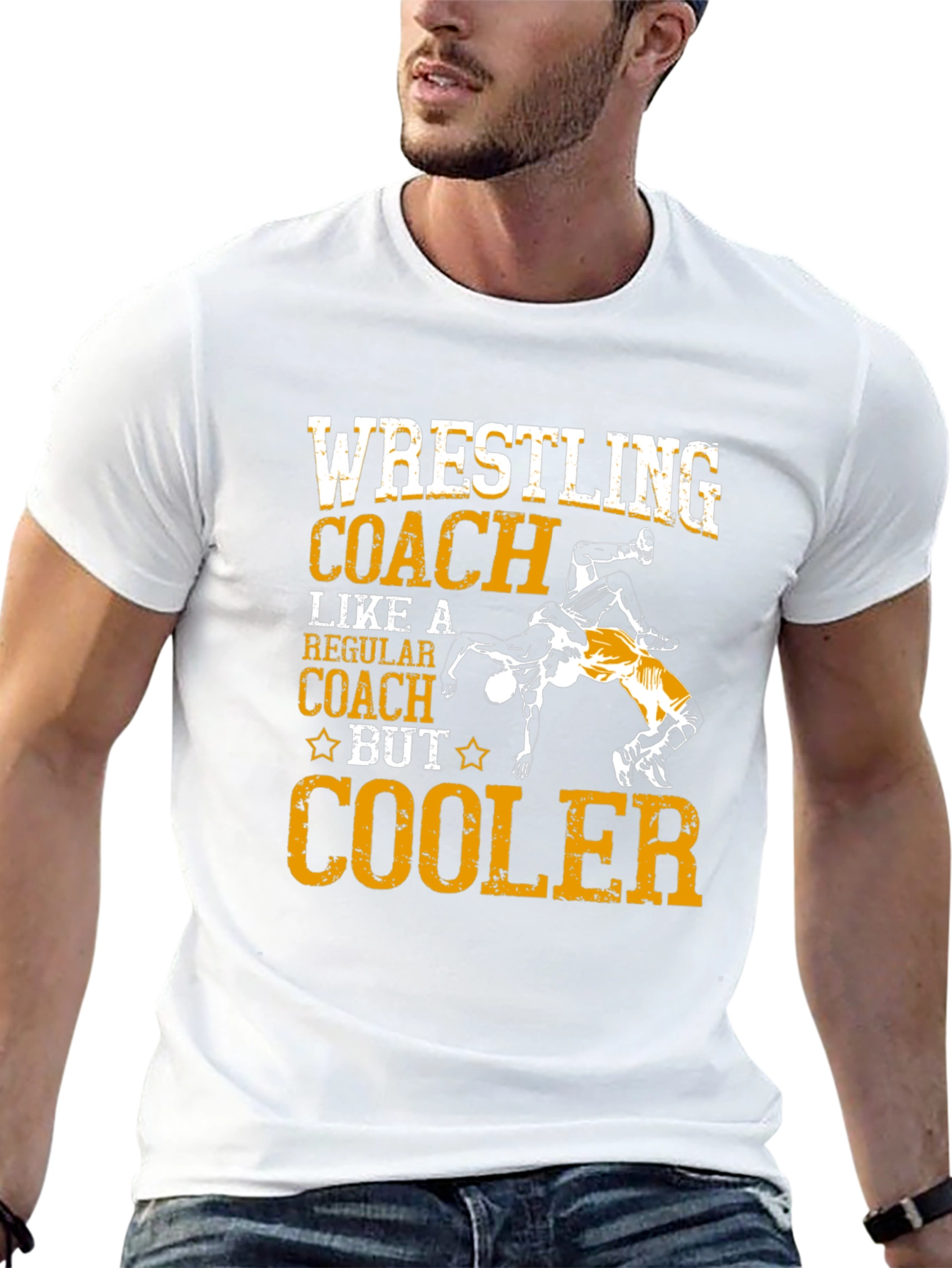 Wrestling Coach T-Shirt - Cooler Design