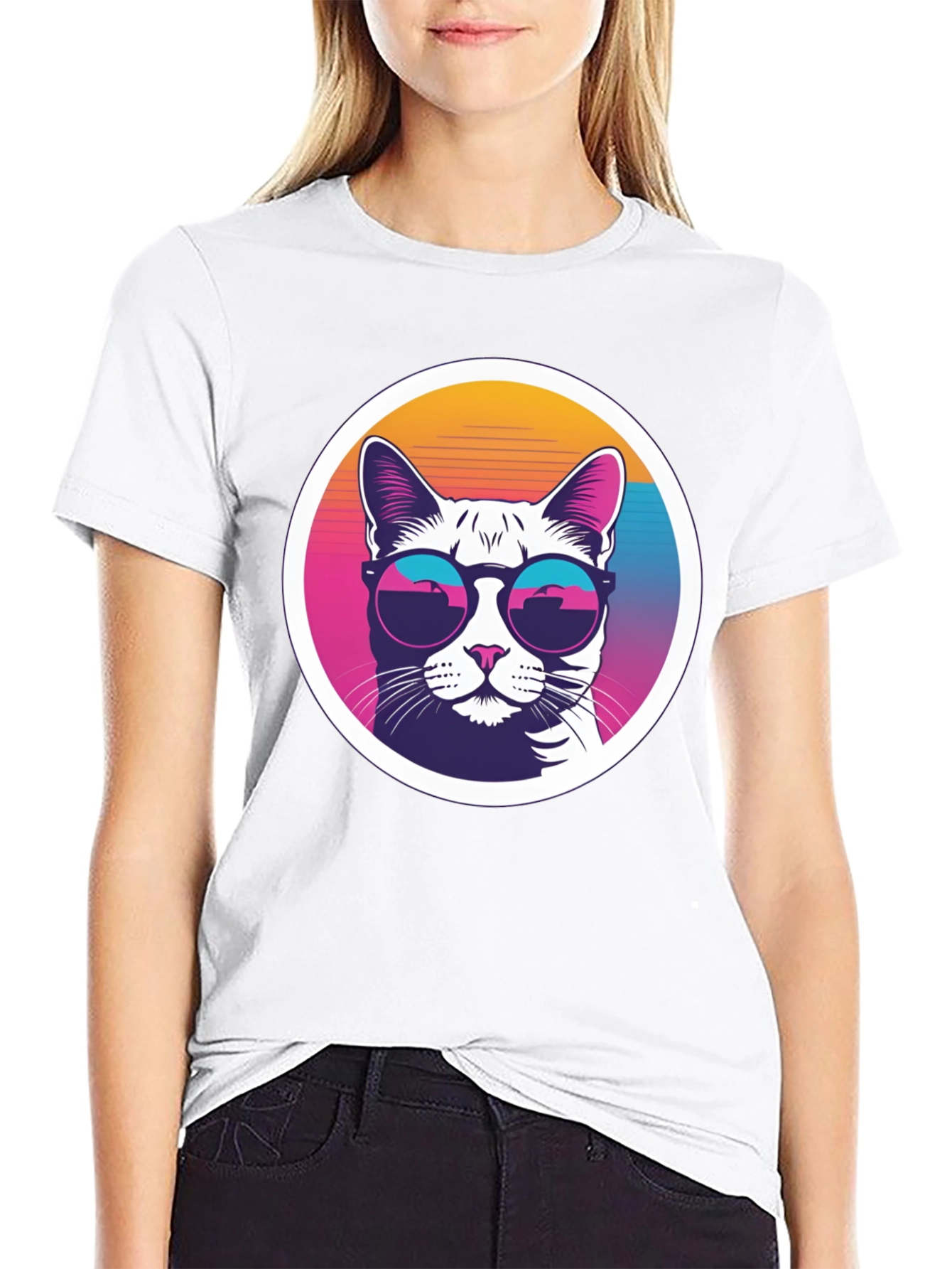 Cool Cat Tee - Retro Sunglasses Graphic T-Shirt