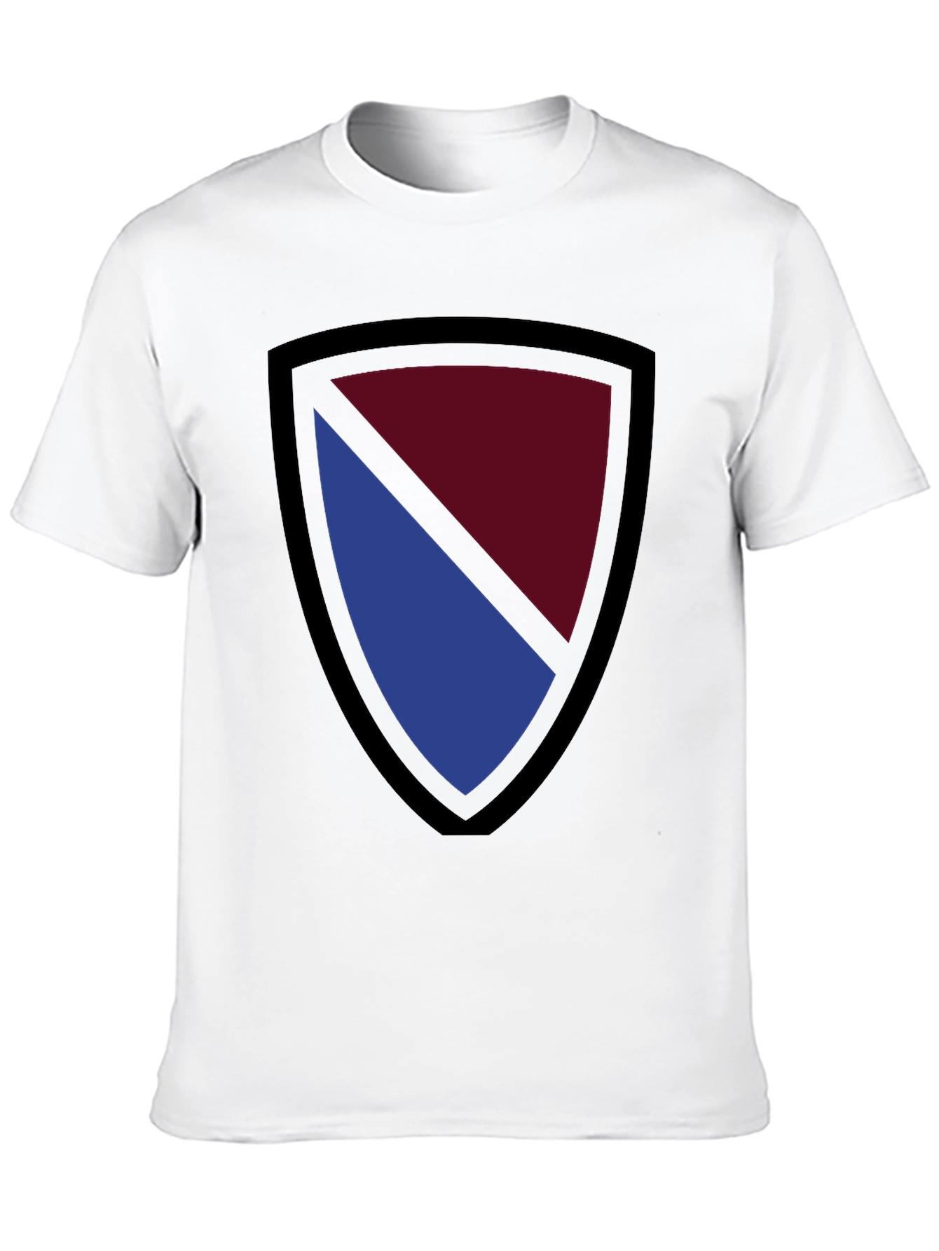 Shield Graphic T-Shirt - Burgundy & Blue
