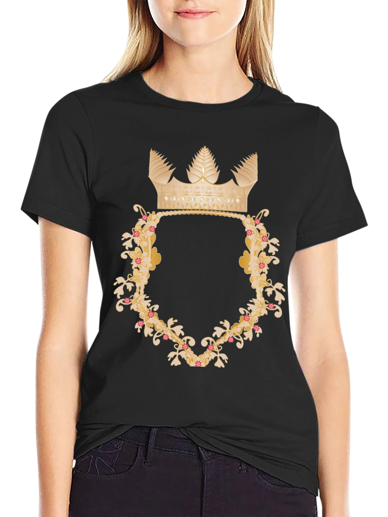 Floral Crown Graphic Tee - Royal Style