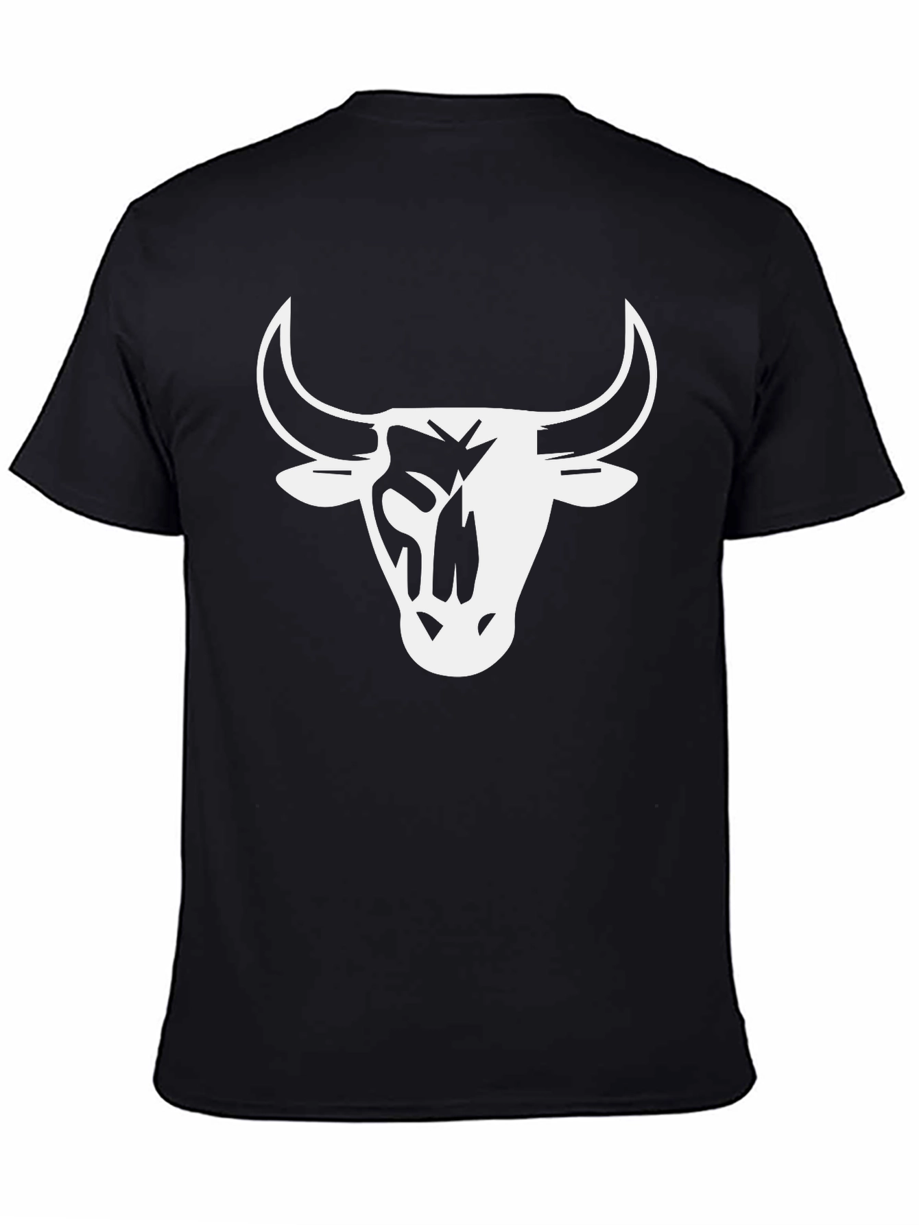 Black Bull Head Graphic Tee - Mens Casual T-Shirt
